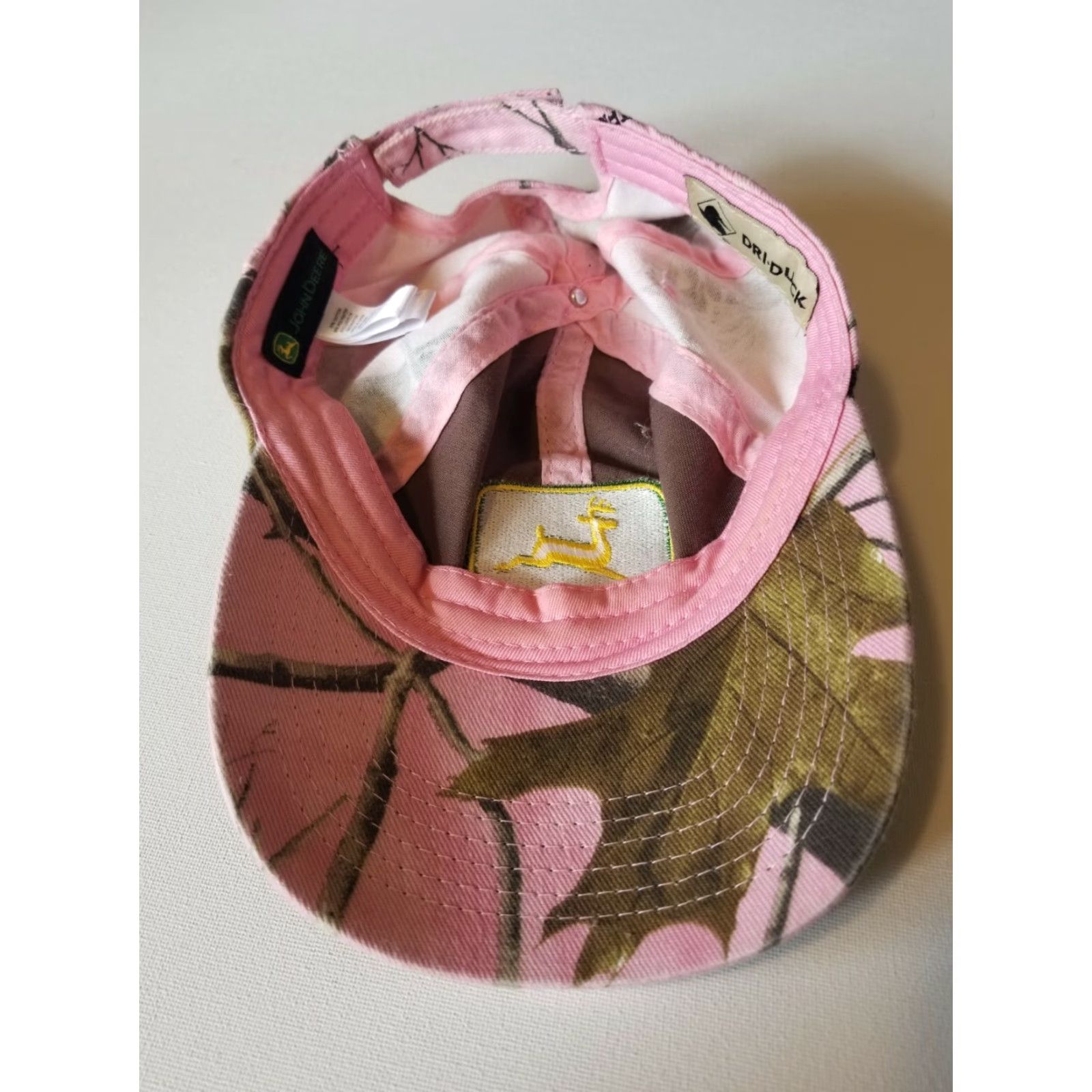 John Deere John Deere Womens Pink Camouflage Adjustible Hunting Cotton Poly Hat Size ONE SIZE - 2 Thumbnail