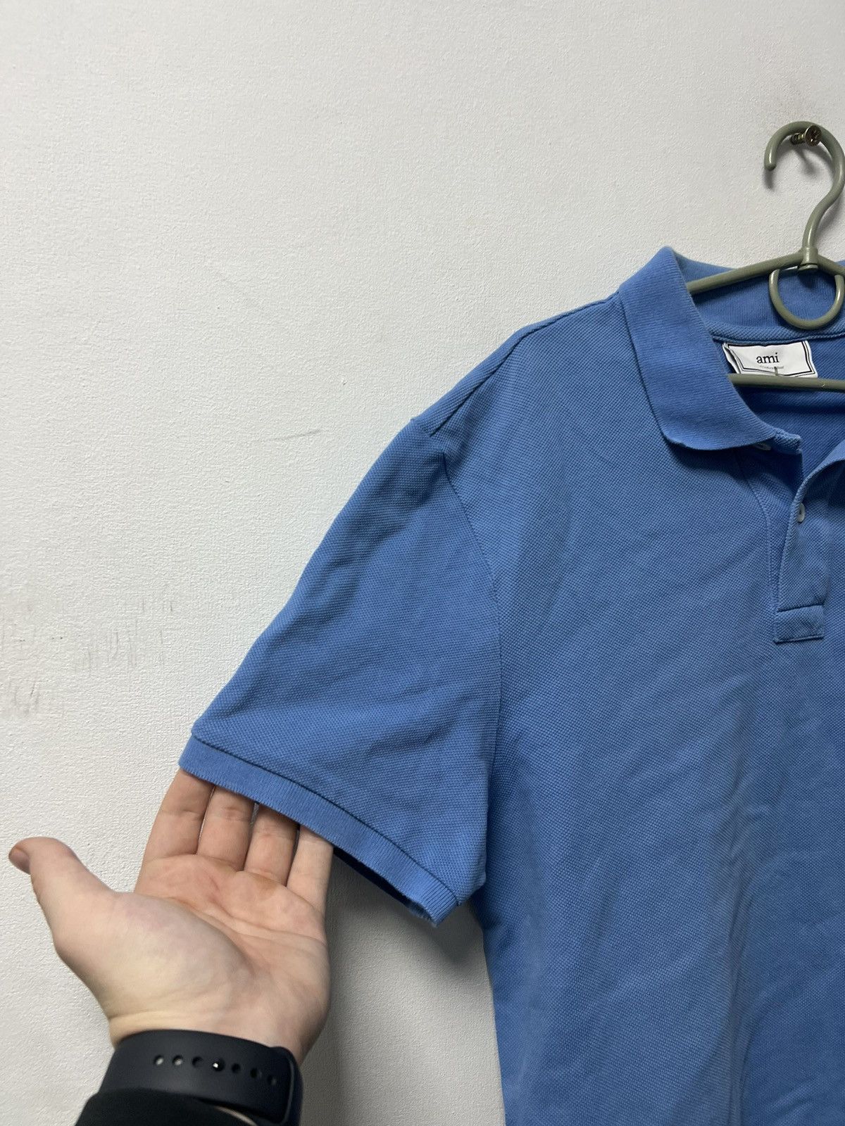 AMI Ami Paris Polo T-shirt Luxury Blue Size L Size US L / EU 52-54 / 3 - 2 Thumbnail