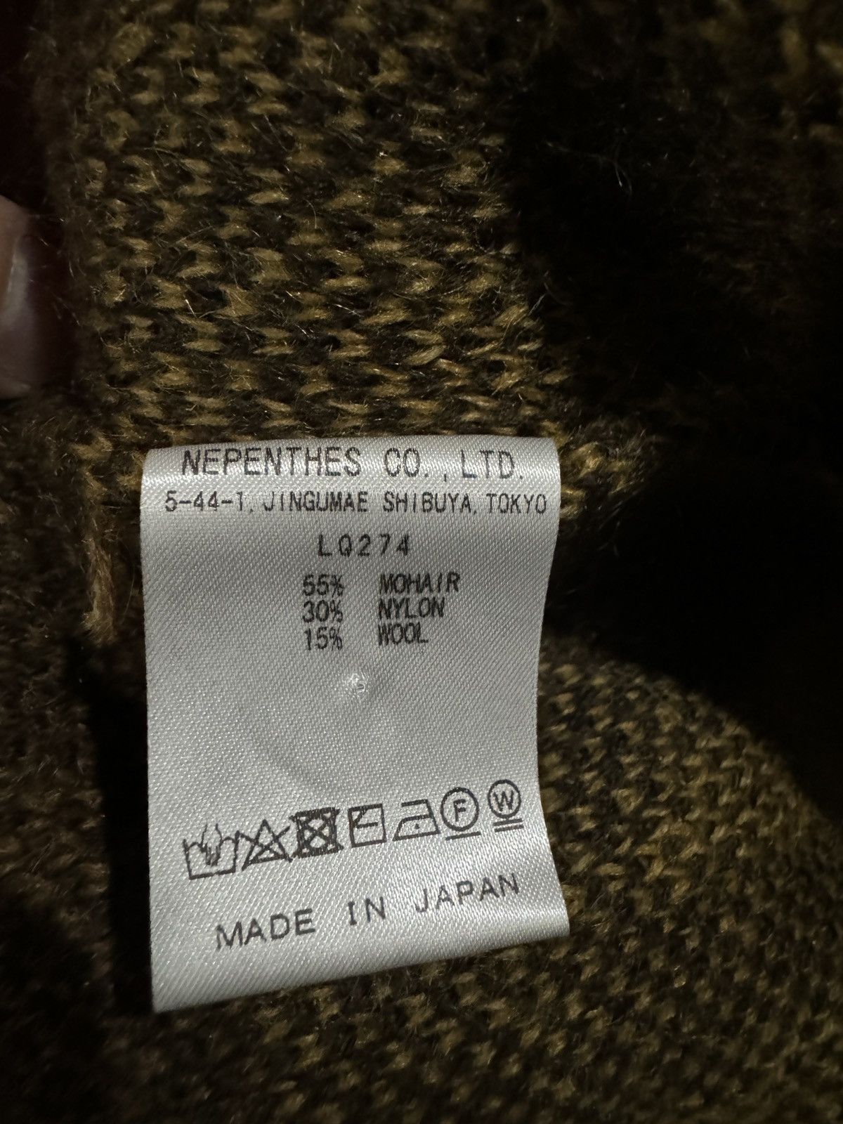 Needles Mohair Zig Zag Pattern Cardigan Sweater Size US L / EU 52-54 / 3 - 7 Thumbnail