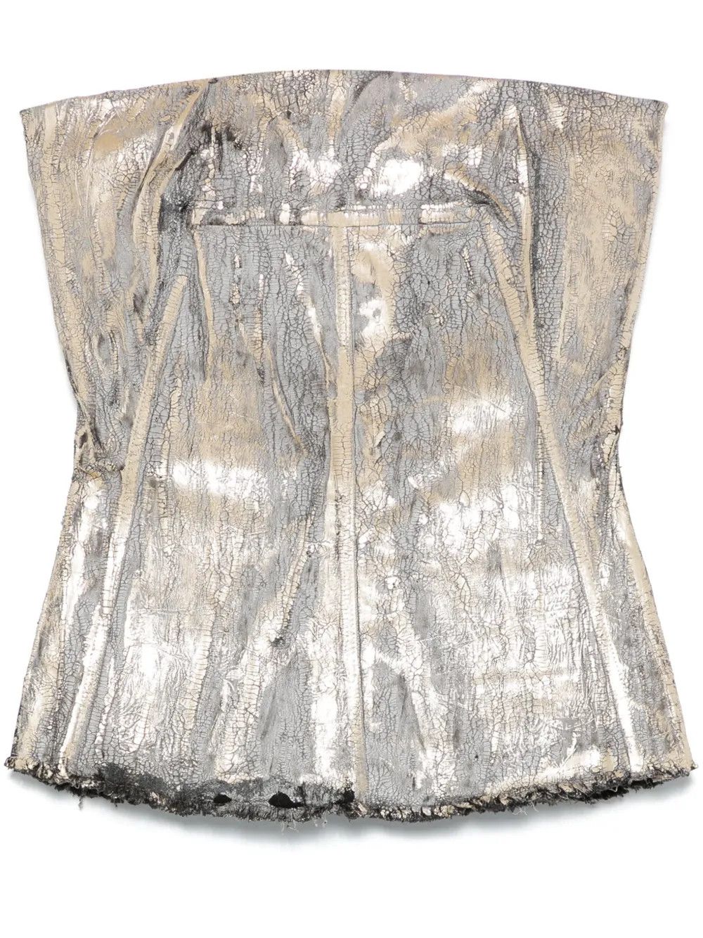o1y0126 Denim Blouse in Gray/Gold