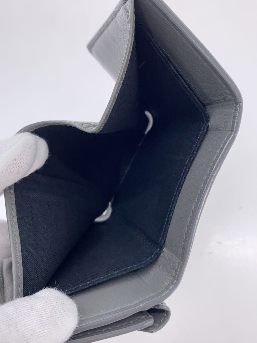 Balenciaga Balenciaga Leather Tri-Fold Wallet Grey Size ONE SIZE - 6 Thumbnail