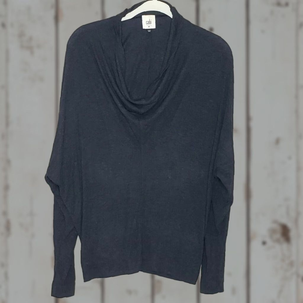 Vintage CAbi QUINN Dolman Cowl Neck Gray Knit Long Sleeve Top Women's XSmall Size XS / US 0-2 / IT 36-38 - 1 Thumbnail