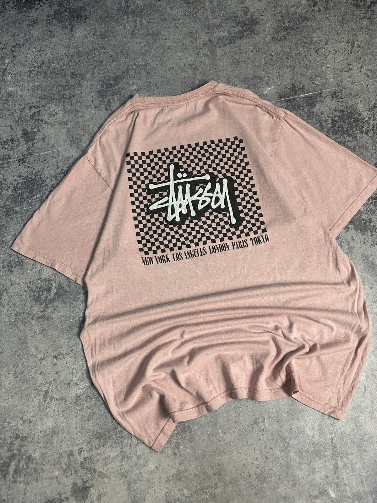 Stussy Vintage Stussy T Shirt Tee Pink Big Logo Baggy Y2K Retro Size US L / EU 52-54 / 3 - 3 Thumbnail