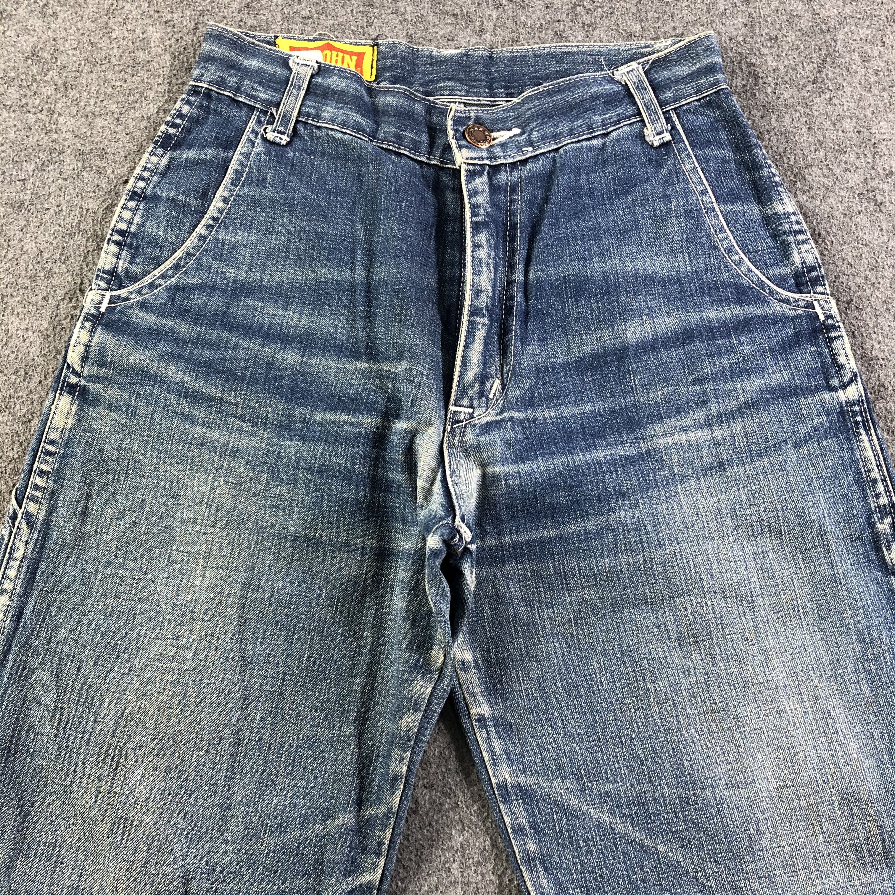 Japanese Brand Vintage Eljohn Jeans Carpenter Denim 25x28-J2783 Size US 26 / EU 42 - 3 Thumbnail
