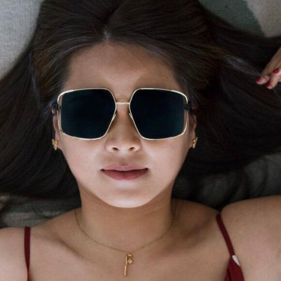 Dior Dior ARCHIDIOR S1U B0B0 Sunglasses Gold Square Frame Size ONE SIZE - 1 Thumbnail