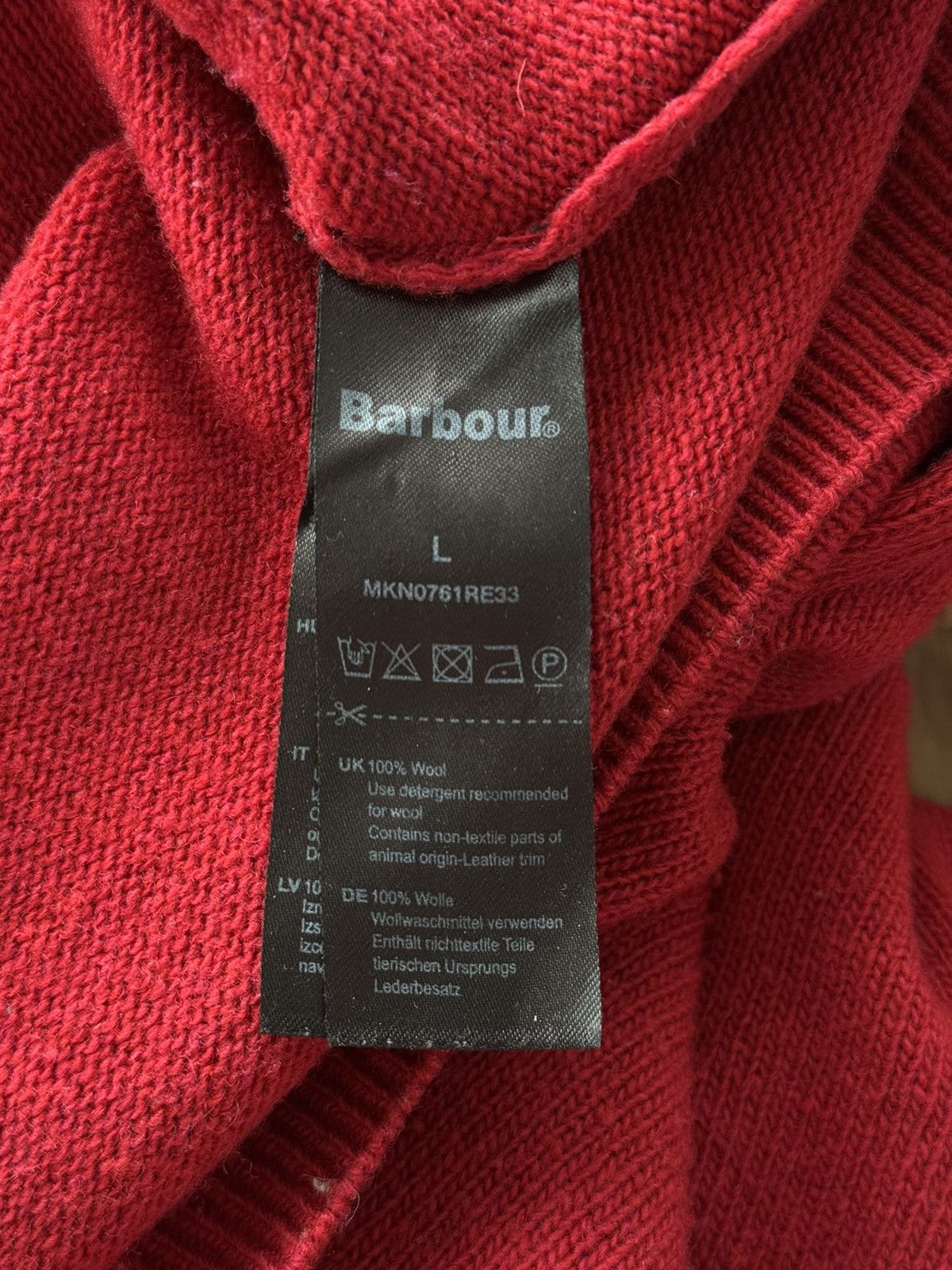 Barbour Barbour 100% wool red pullover sweater Size US L / EU 52-54 / 3 - 5 Thumbnail