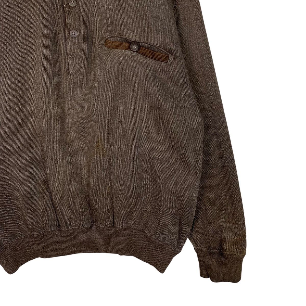 Gianni Valentino GIANNI VALENTINO Half Button Polo Sweatshirt #1945-C85 Size US L / EU 52-54 / 3 - 4 Thumbnail