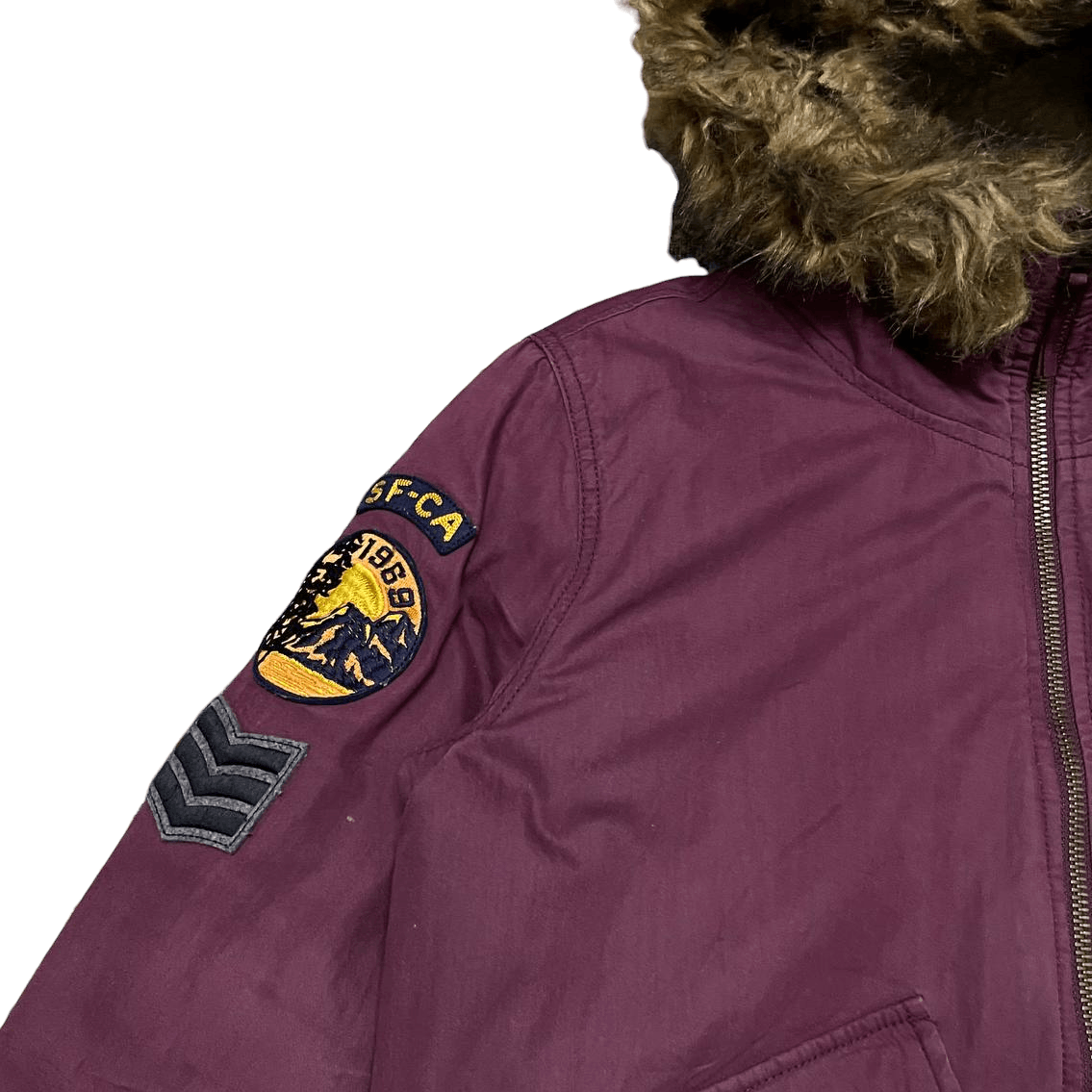 Gap Vintage Gap Military Fur Bomber Hooded Jacket Size US S / EU 44-46 / 1 - 8 Thumbnail
