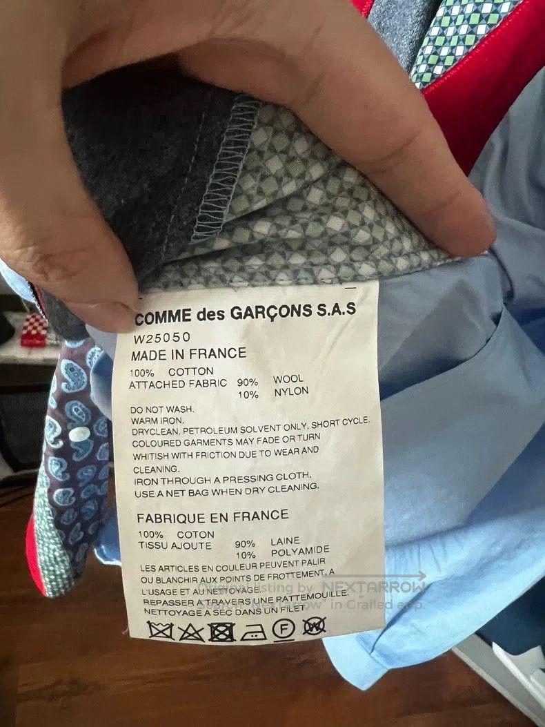 Comme des Garcons Comme des Garcons CDG Patchwork Shirt. Size US XS / EU 42 / 0 - 4 Thumbnail