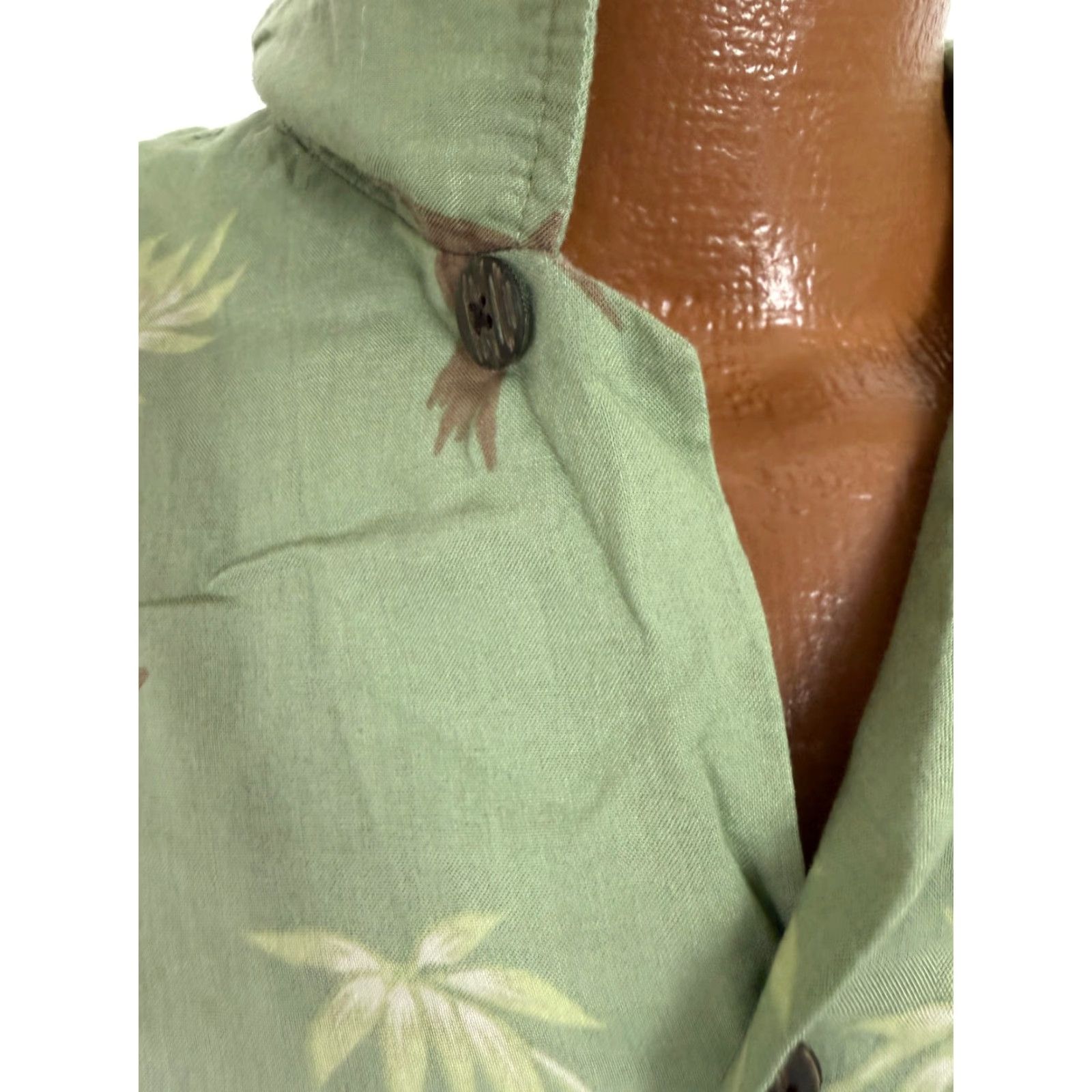 Vintage VINTAGE Utility Shirt Mens Large Green 90s Beach Hawaiian Button-Up Rayon Size US L / EU 52-54 / 3 - 4 Thumbnail