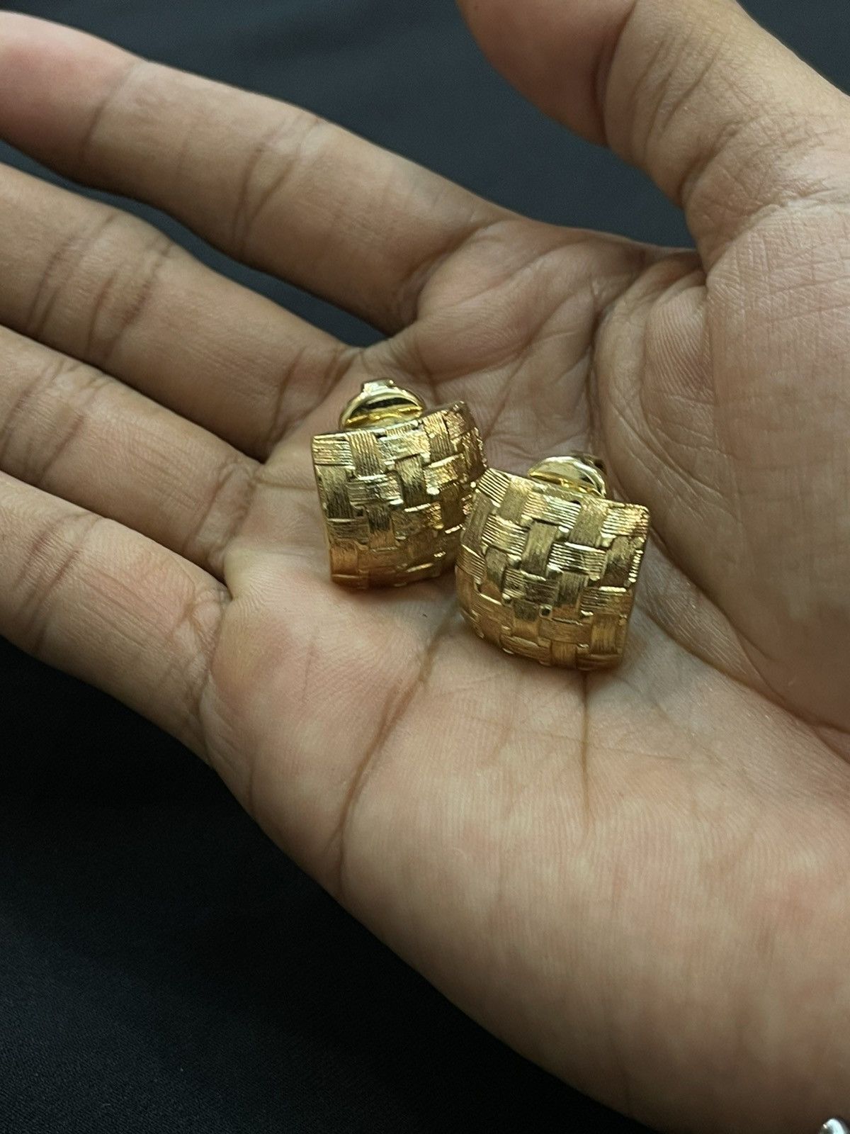 Christian Dior Monsieur Christian Dior Basketweave Earrings Size ONE SIZE - 6 Thumbnail