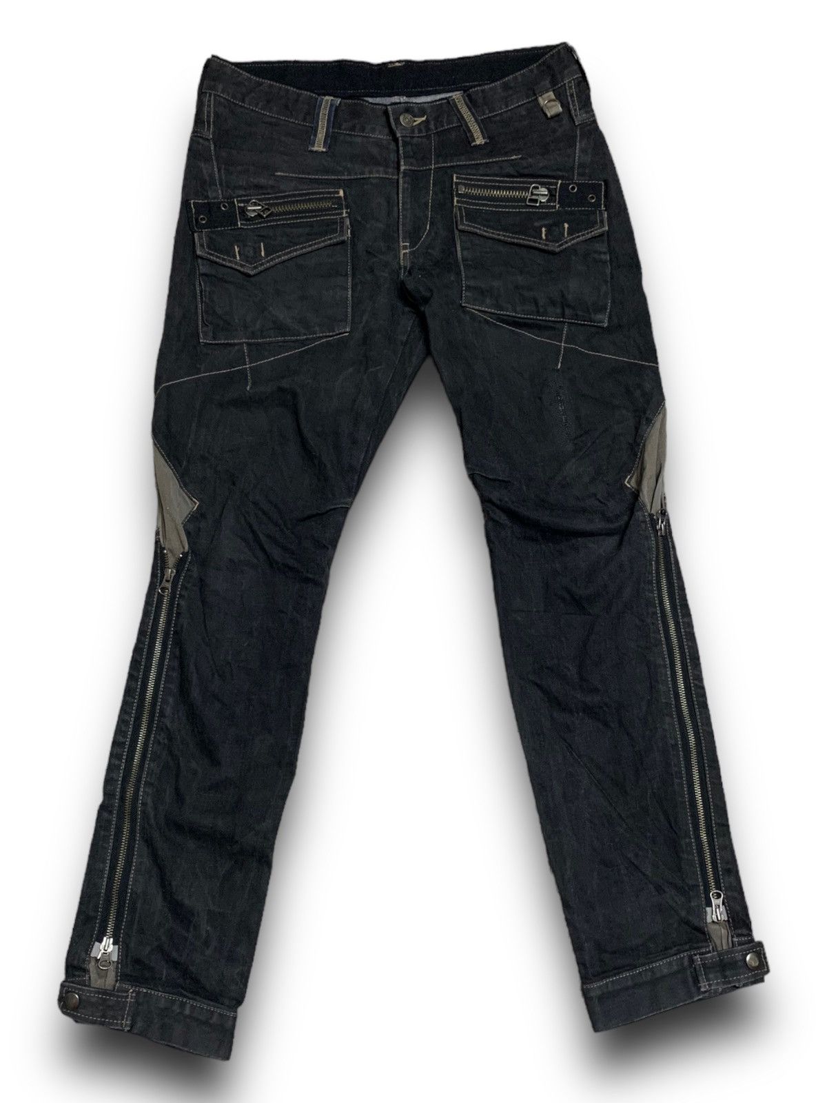 Designer × Japanese Brand × PPFM PPFM MULTI POCKET AND ZIP RARE DESIGN JAPANESE BRAND DENIM Size US 34 / EU 50 - 1 Thumbnail