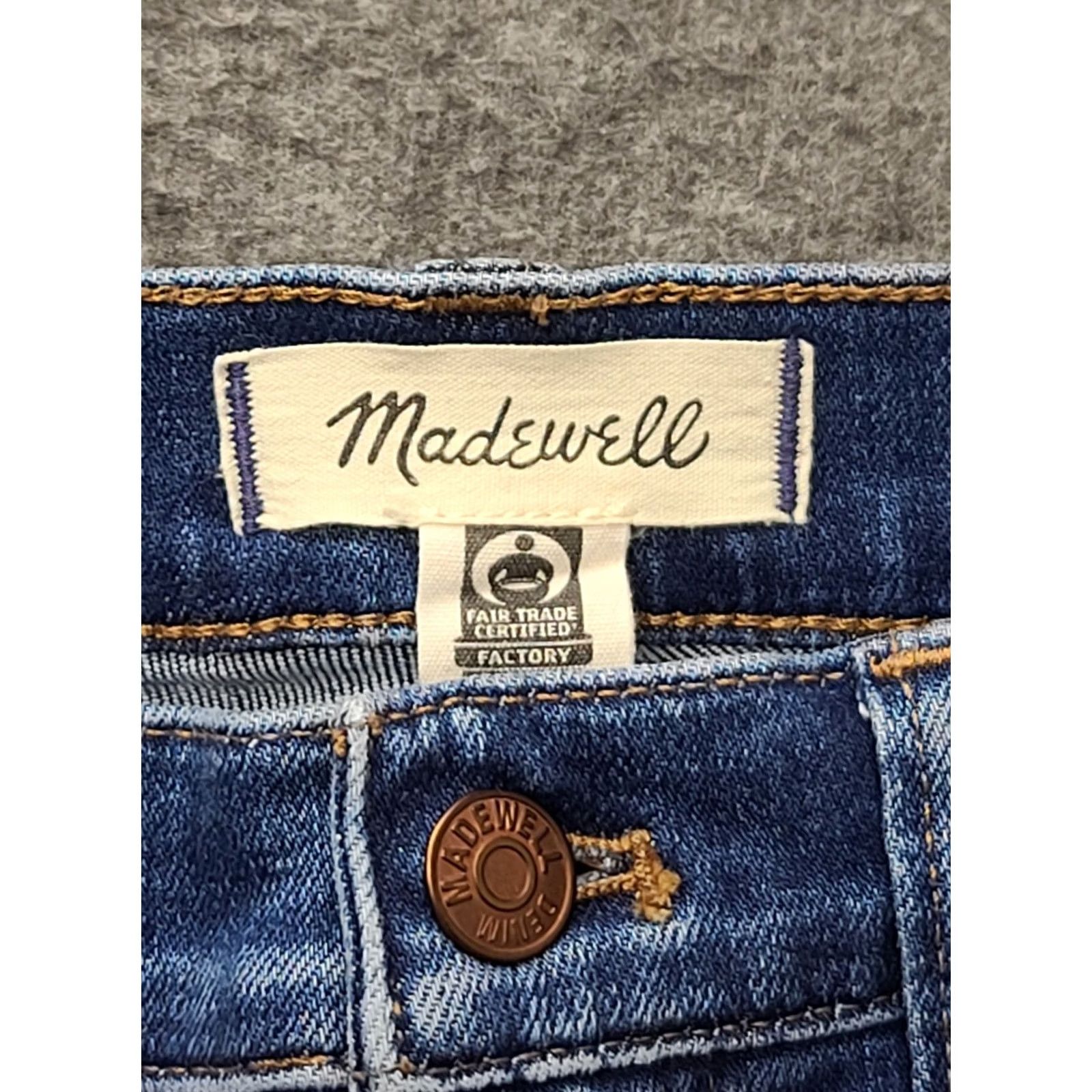 Madewell Madewell Jeans Women’s Size 28x27 High Rise Roadtripper Stretch Distressed Denim Blue 5-Pocket Regular Boys? Womens? Size 28" / US 6 / IT 42 - 2 Thumbnail