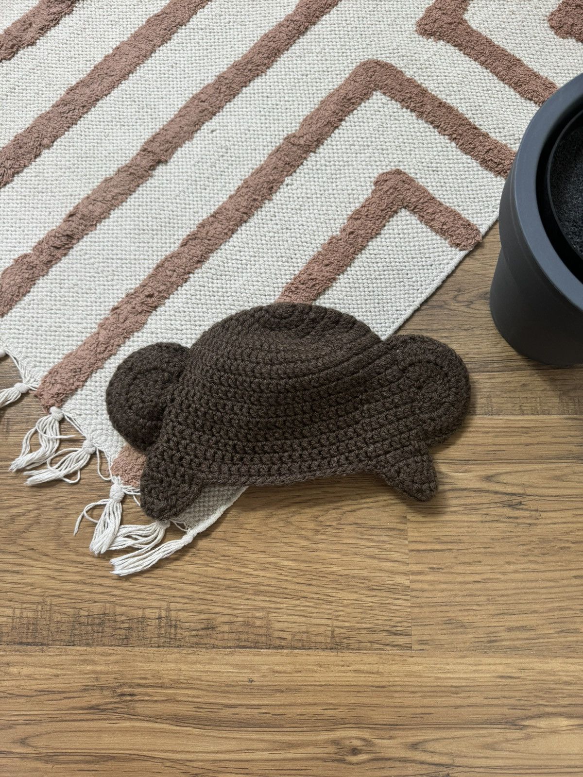 Vintage 🐒 MONKEY HAND KNITTED AVIATOR HAT Size ONE SIZE - 5 Thumbnail