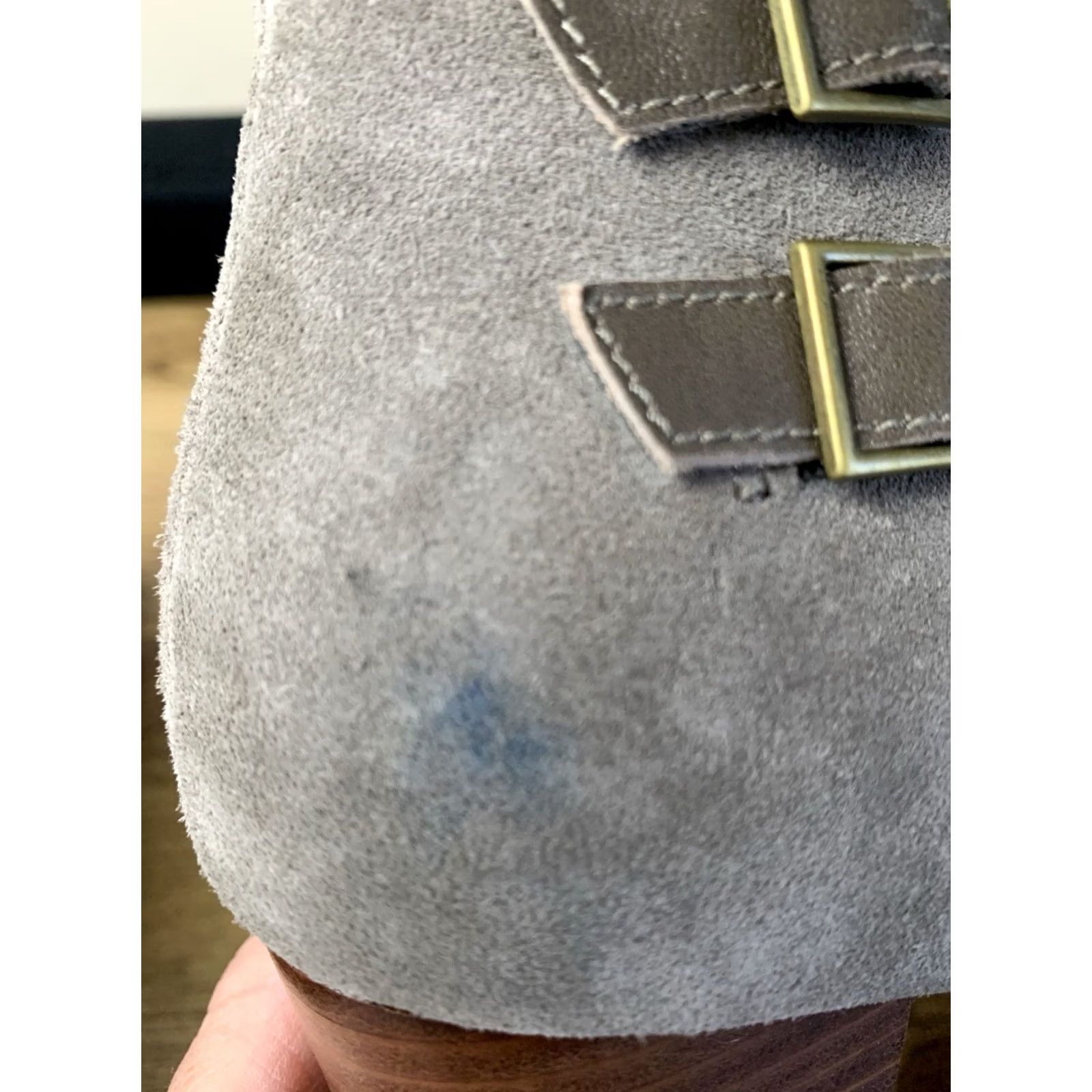 Vionic Vionic Aloft Chryssa Booties Womens Taupe Beige Leather Perforated Suede Peep Toe Zip Buckle Mid Heel 2-2.9in Bootie Womens Size US 9 / IT 39 - 7 Thumbnail
