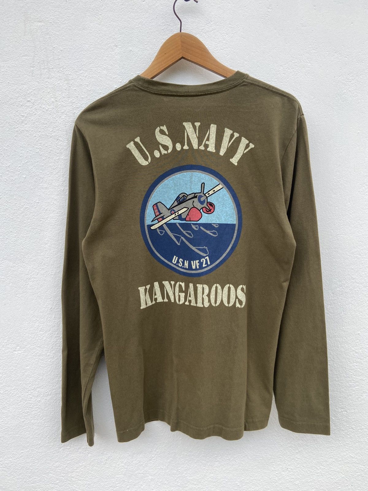Vintage 🔥 Vintage Houston t shirt long sleeve US NAVAL air station Size US M / EU 48-50 / 2 - 2 Thumbnail