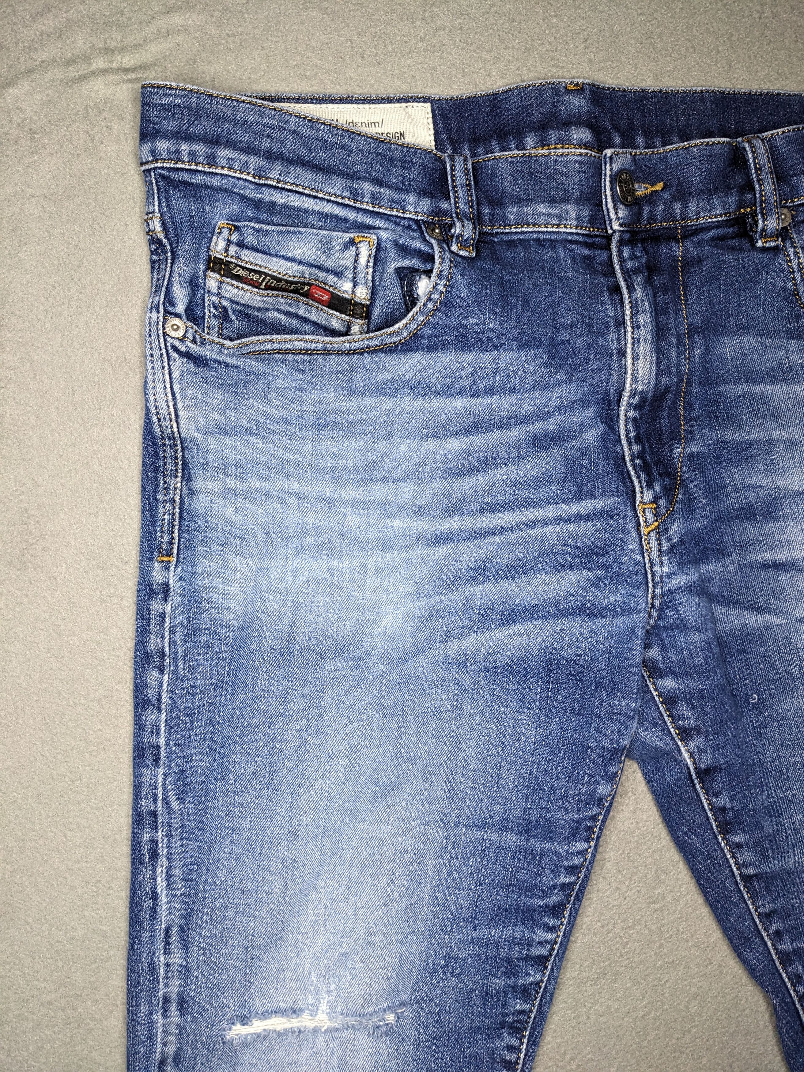 Diesel Diesel D-STRUKT Jeans 36x30 Slim Blue Denim Distressed Italy Size US 36 / EU 52 - 2 Thumbnail