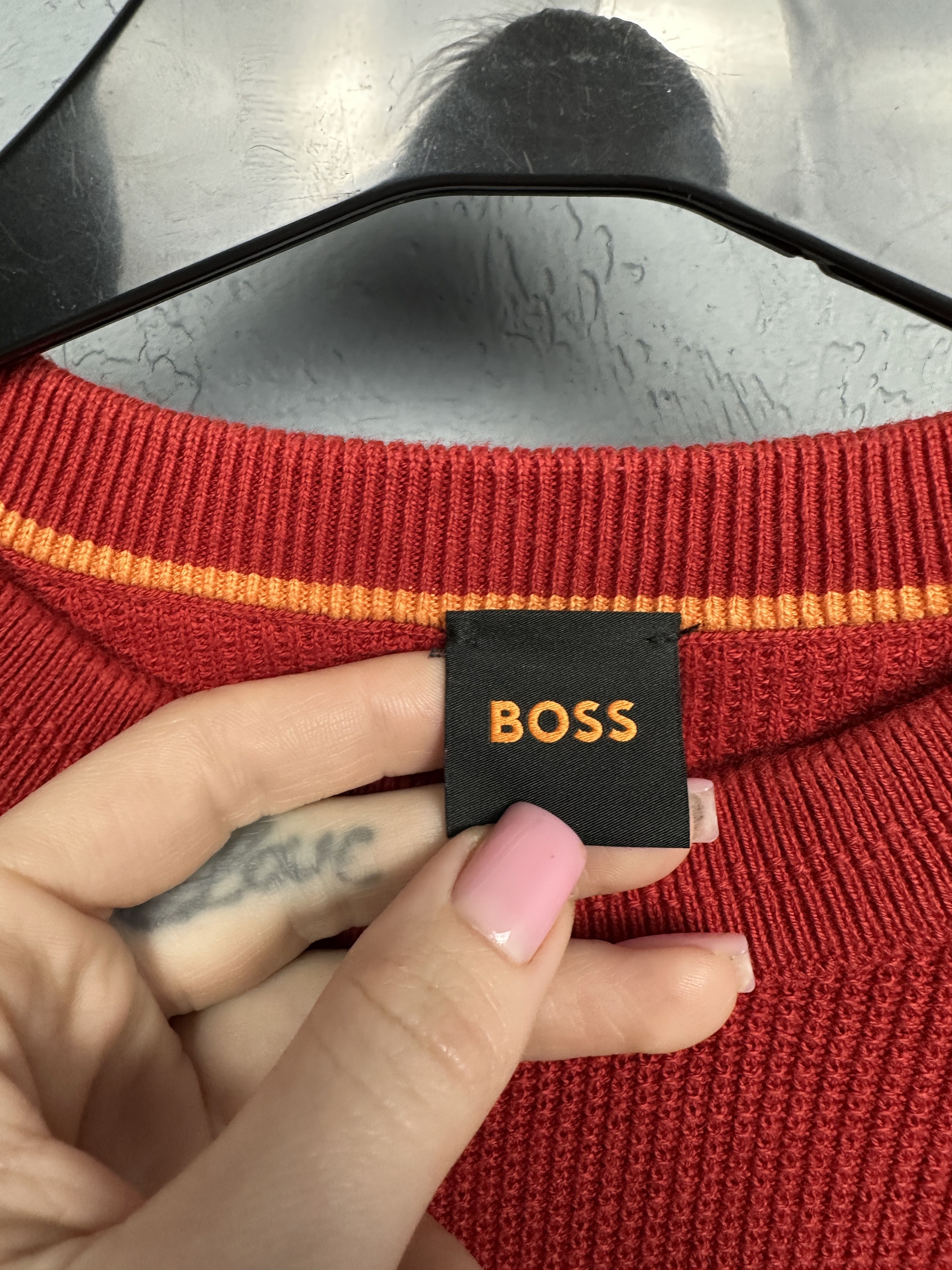 Hugo Boss Hugo Boss Mens Crew Neck Knit Sweater Size US L / EU 52-54 / 3 - 4 Thumbnail