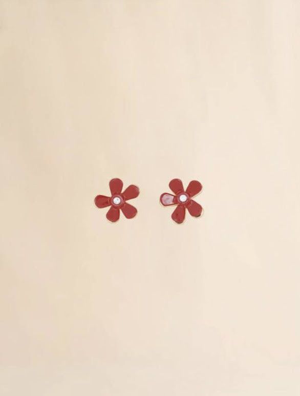 Marni o1w1db10326 Size: OS/Flower Pop Earrings in Red Size ONE SIZE - 1 Thumbnail