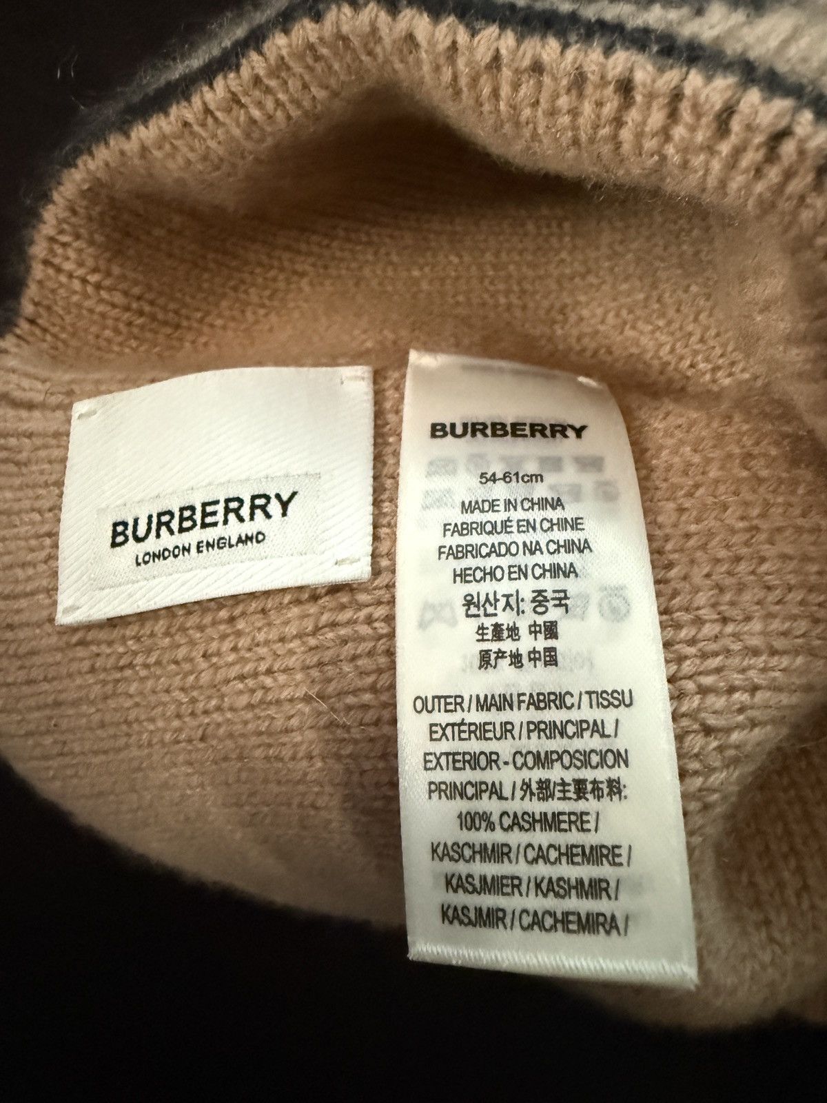 Burberry Burberry Cashmere Beanie Size ONE SIZE - 3 Thumbnail