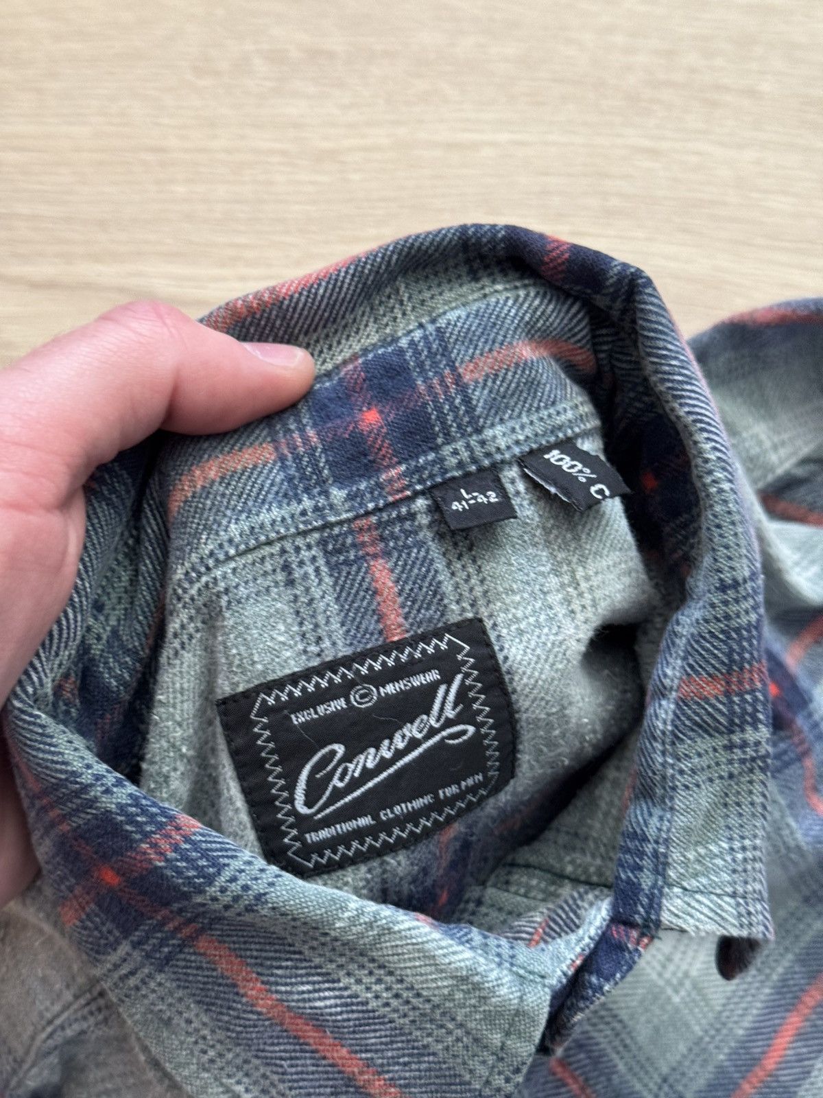 Vintage Vintage 90’s Conwell Japanese Flannel Shirt Size US L / EU 52-54 / 3 - 5 Thumbnail