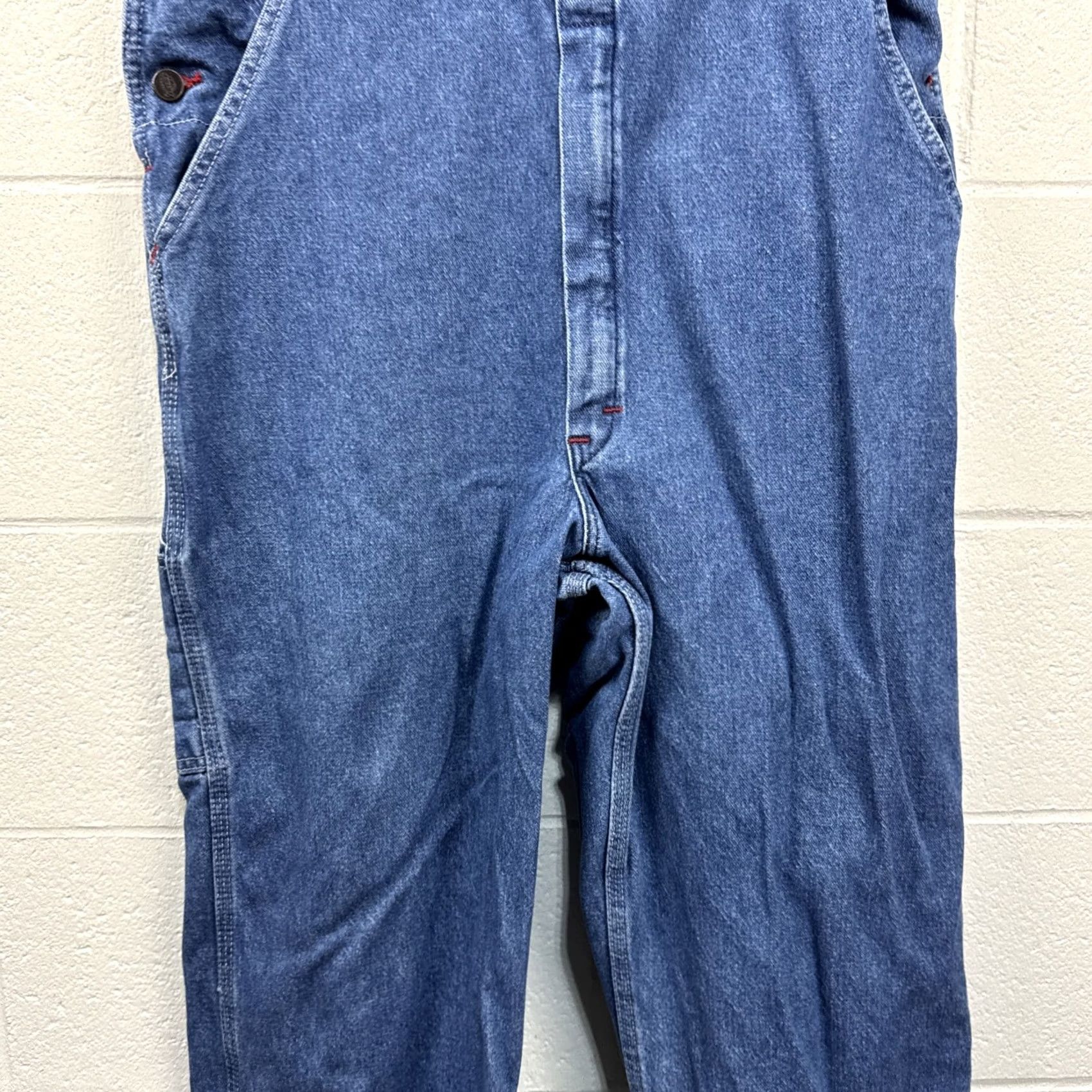 Dickies Dickies Overalls Mens 34x32 Blue Denim Bib Carpenter Workwear Utility Bib Pants Jeans 5-Pocket Size US 34 / EU 50 - 5 Thumbnail