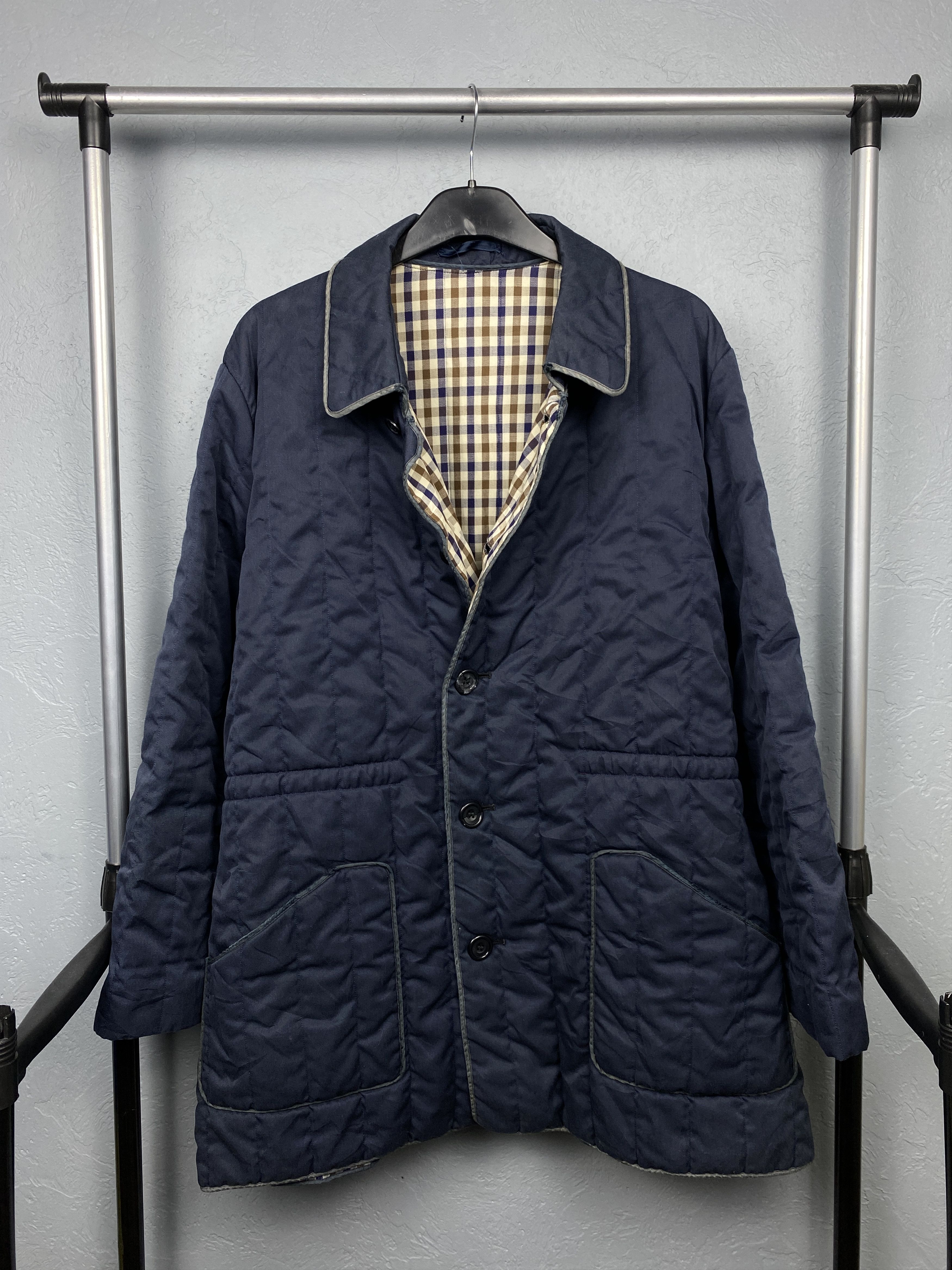 Aquascutum Aquascutum Vintage Mens Quilted Jacket Size US XL / EU 56 / 4 - 1 Thumbnail