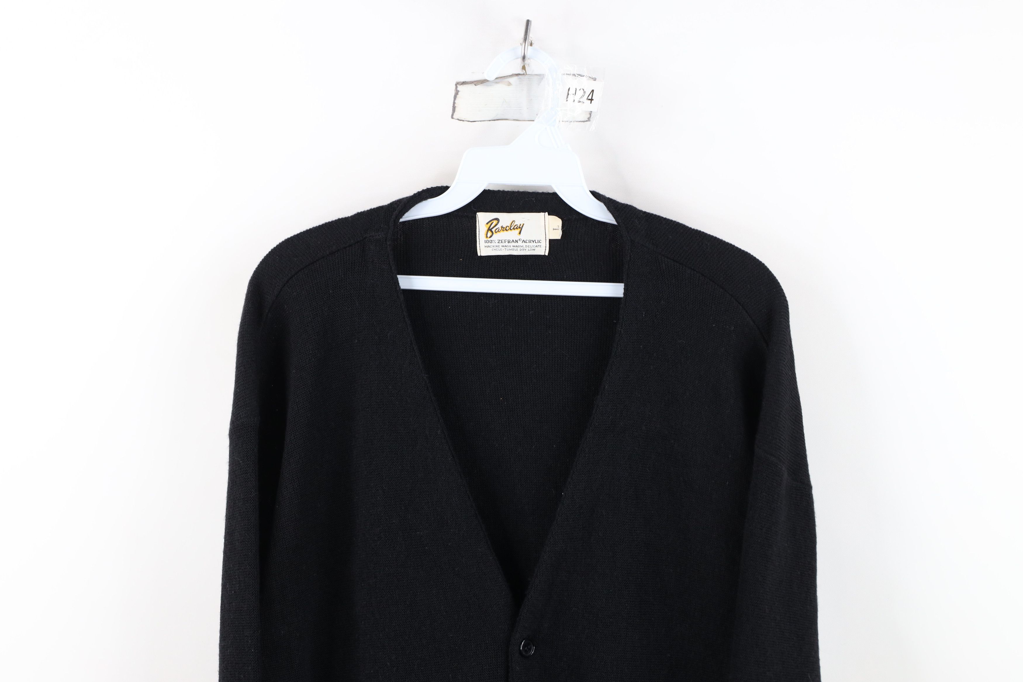 Vintage Vintage 50s Streetwear Button Cardigan Sweater Black USA Size US L / EU 52-54 / 3 - 2 Thumbnail