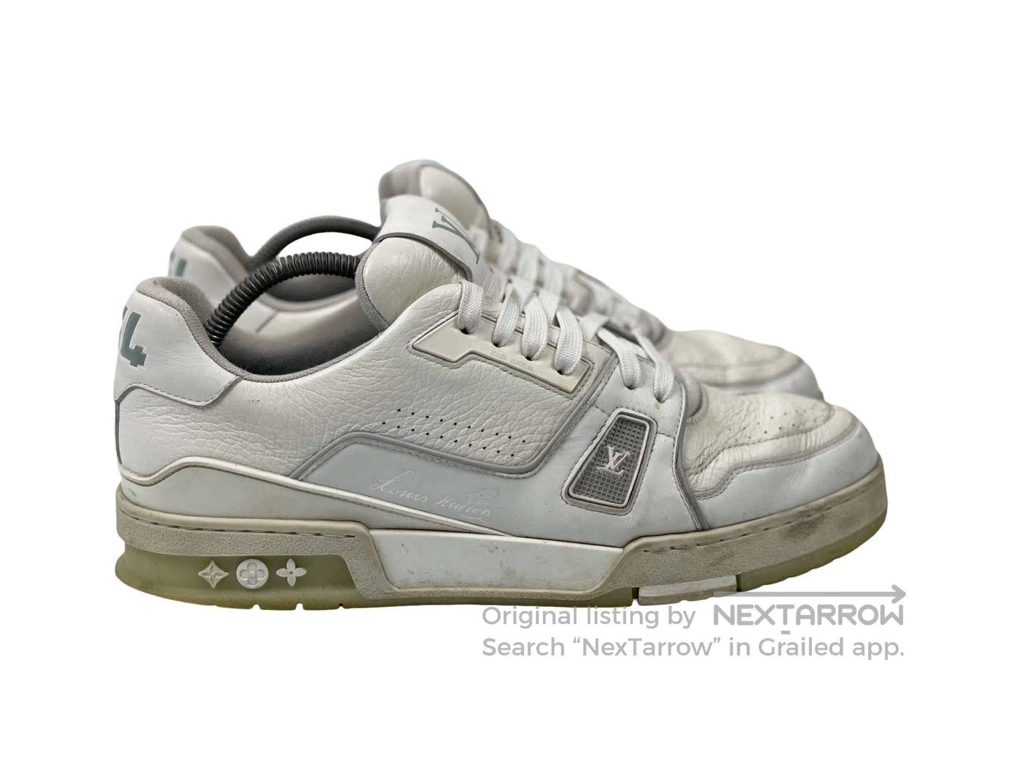 Louis Vuitton Louis Vuitton All White Cement Grey Low-top Casual Shoes Size US 8 / EU 41 - 3 Thumbnail