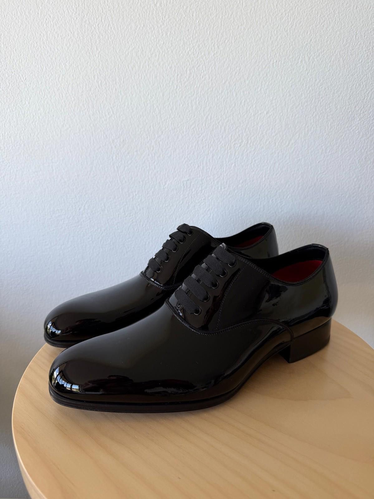 Tom Ford new Tom Ford mens patent leather edgar lace up shoes black 7 Size US 8 / EU 41 - 3 Thumbnail