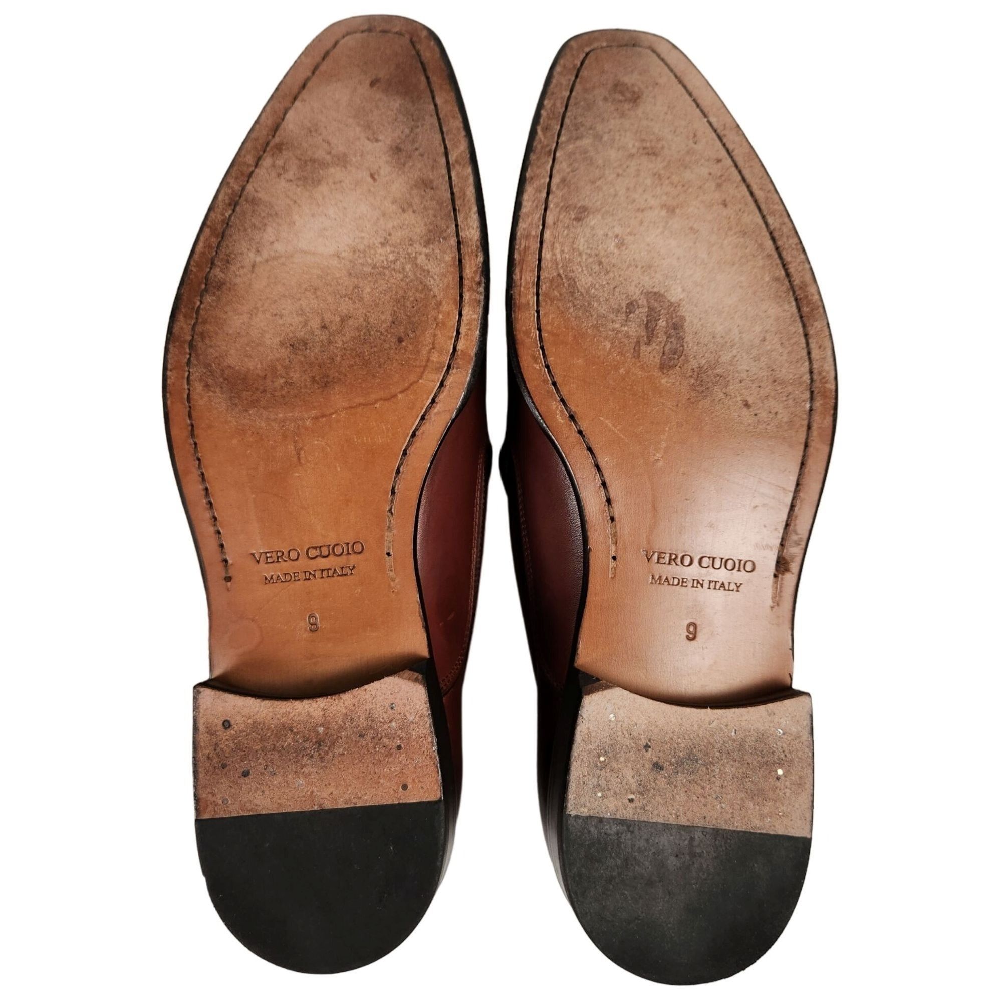 Paul Fredrick Paul Fredrick Italy Men 9 Burnished Brown Leather Dress Shoe Size US 9 / EU 42 - 3 Thumbnail