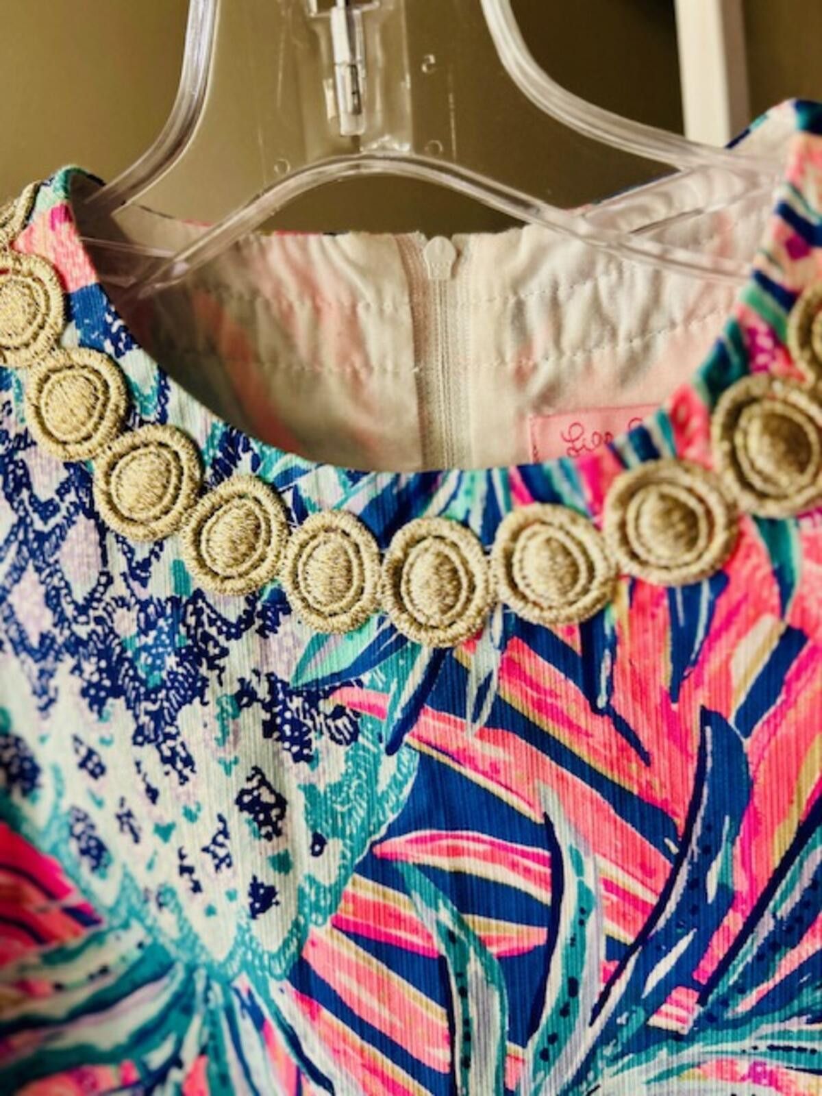 Other Lilly Pulitzer Girls Sleeveless Pineapple Shift Dress 10 Size ONE SIZE - 2 Thumbnail