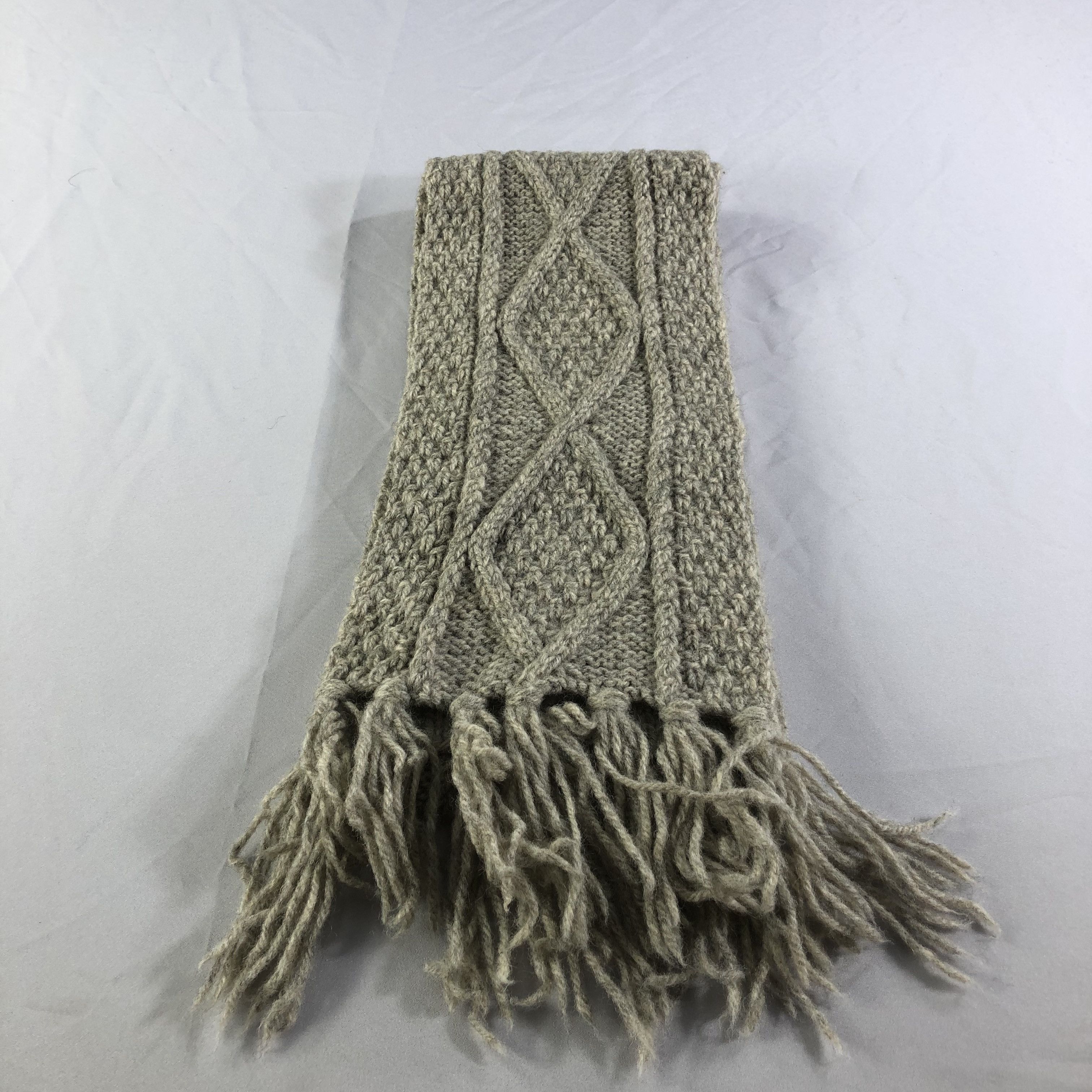 Vintage John Molloy Cable Knit Wool Scarf Muffler V1662 Size ONE SIZE - 1 Thumbnail