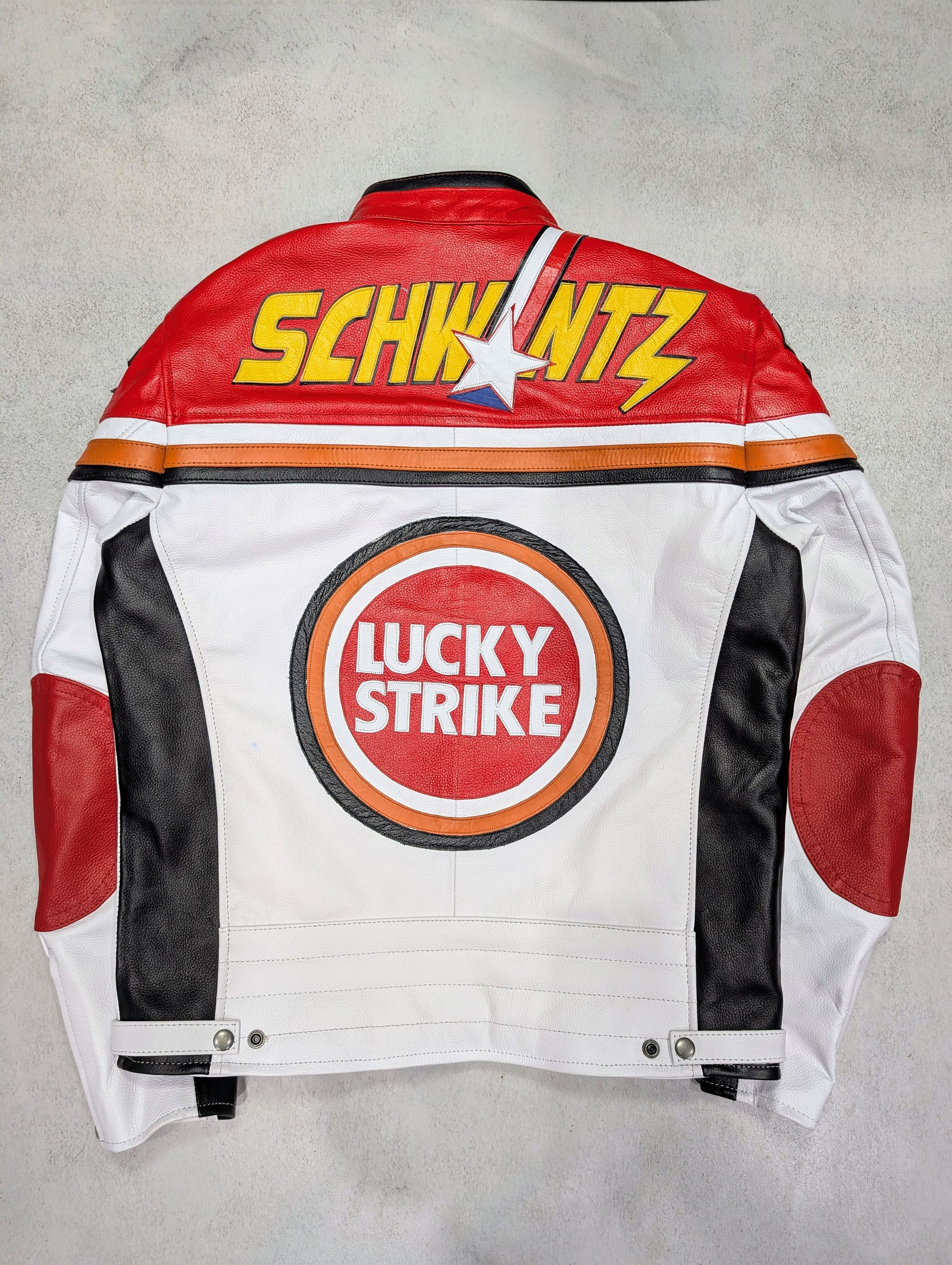 Vintage 🔥 LUCKY STRIKE 🔥 Leather Jacket Vintage Racing Size US M / EU 48-50 / 2 - 11 Thumbnail