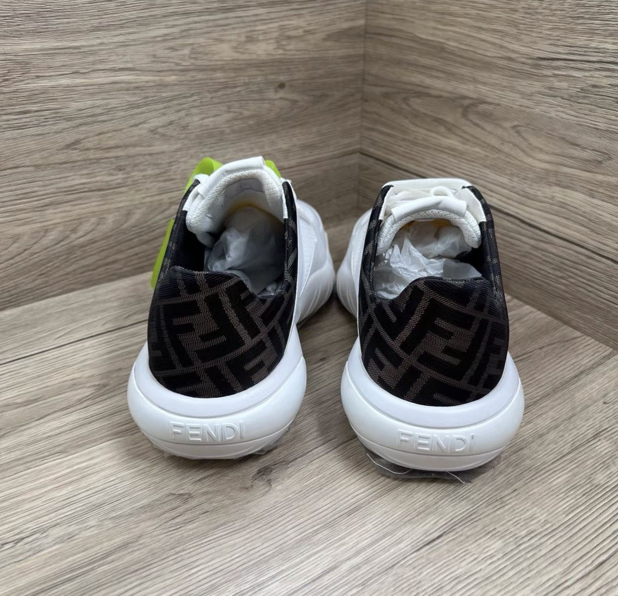 Fendi Fendi White Brown-Tail Sneakers J41 Size US 8 / EU 41 - 5 Thumbnail