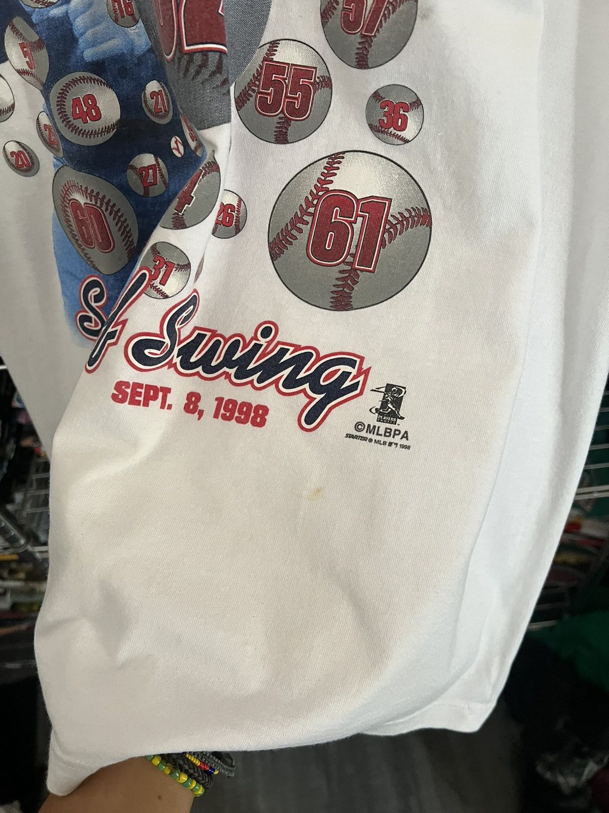 Starter 1998 MLB Mark McGwire Sultan of Swing Arizona Cardinals Tee Size US XXL / EU 58 / 5 - 3 Thumbnail