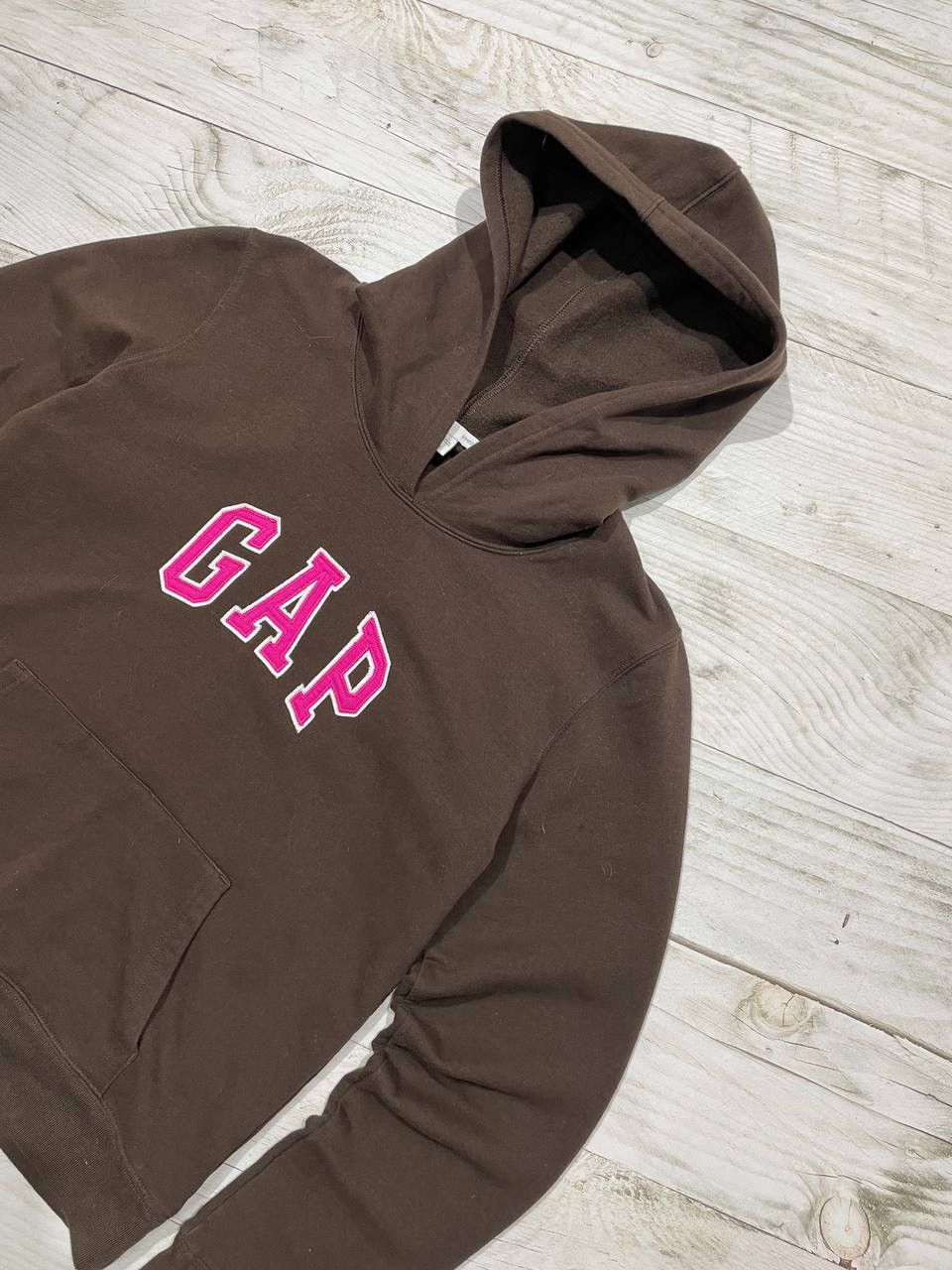 Gap Vintage GAP Hoodie Brown Big Logo Pink Women Size M Size M / US 6-8 / IT 42-44 - 2 Thumbnail