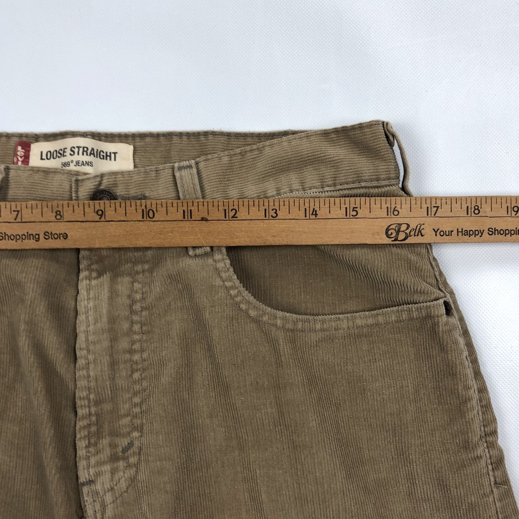 Levi's VINTAGE Levi's 569 Loose Straight Corduroy Pants Men 32x30 Tan Brown Y2K Size US 32 / EU 48 - 7 Thumbnail