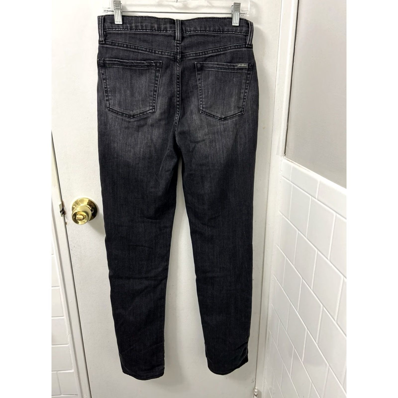 Eddie Bauer VINTAGE Eddie Bauer Flannel Lined Boyfriend Jeans Womens 2 Black Relaxed Denim Size 26" / US 2 / IT 38 - 7 Thumbnail