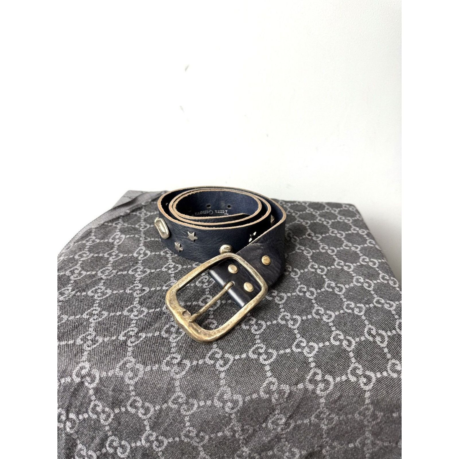 Vintage Vintage Y2K Crazy Metal Belt Leather BB Simon Diesel Size ONE SIZE - 1 Thumbnail