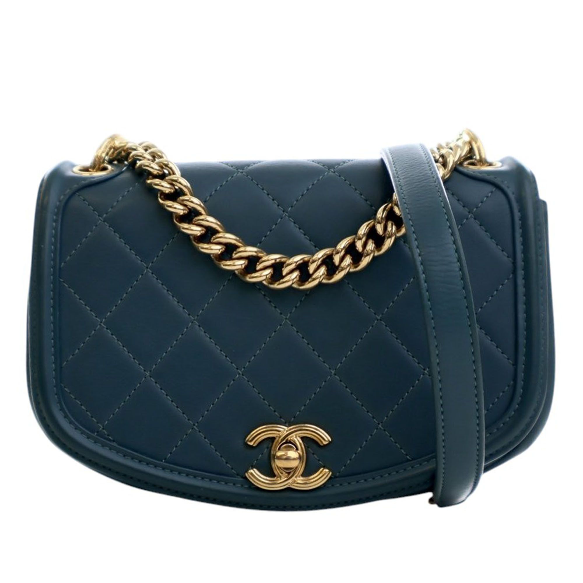Chanel Mini Quilted Calfskin Underline Flap