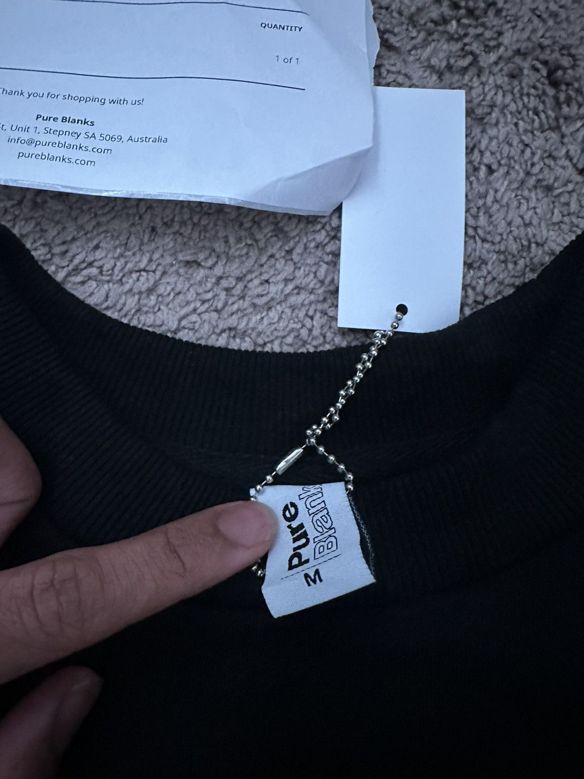 Boxy Black Blank Crewneck Sweatshirt