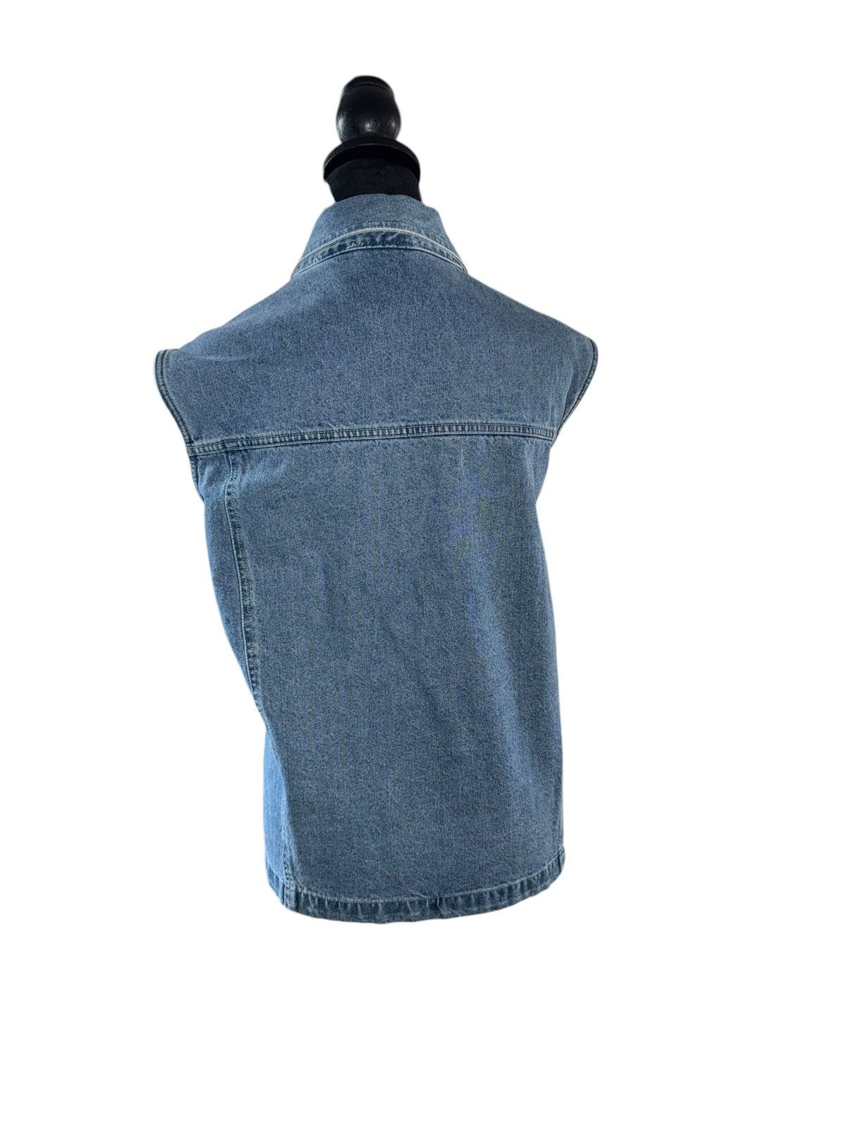 Faded Glory × Vintage VTG 90s Denim full zip vest Denim by Faded Glory size 22 Size XXL / US 16-18 / IT 52-54 - 6 Thumbnail
