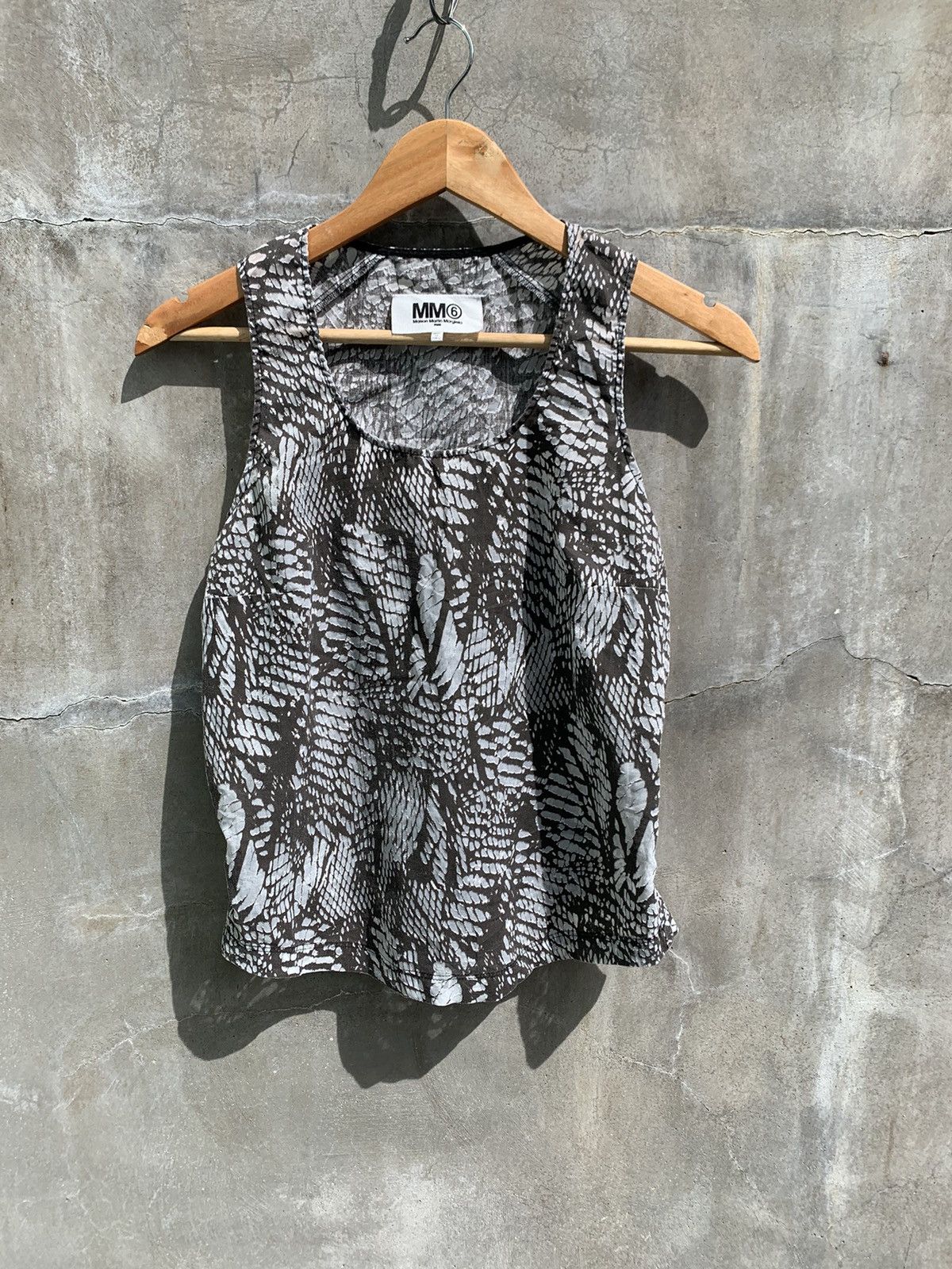 MM6 Snakeskin Sleeveless Top Size XS / US 0-2 / IT 36-38 - 1 Thumbnail