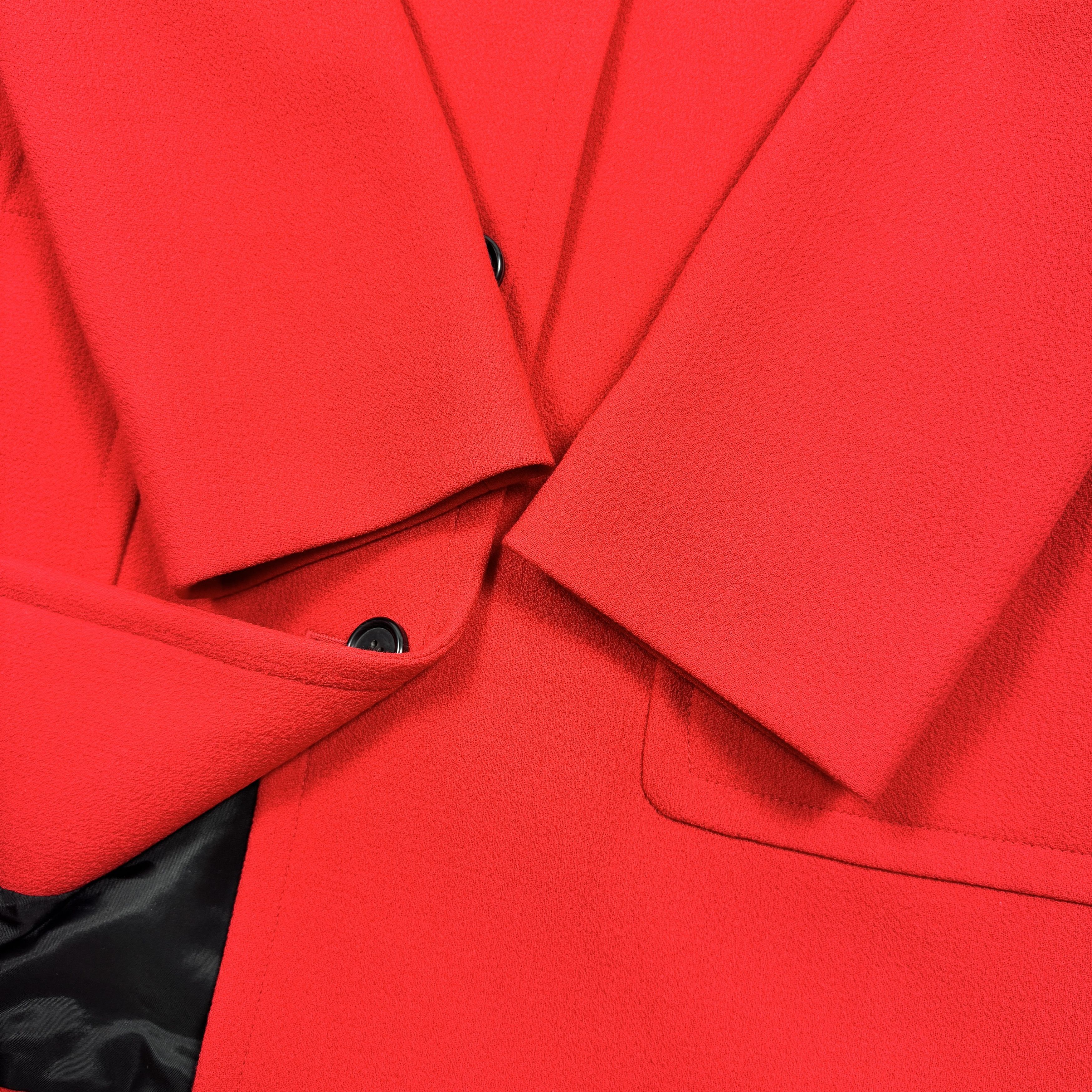 Aquascutum Aquascutum Wool Elastane Red Regular Coat Size 14 / M-L Size XL / US 12-14 / IT 48-50 - 6 Thumbnail