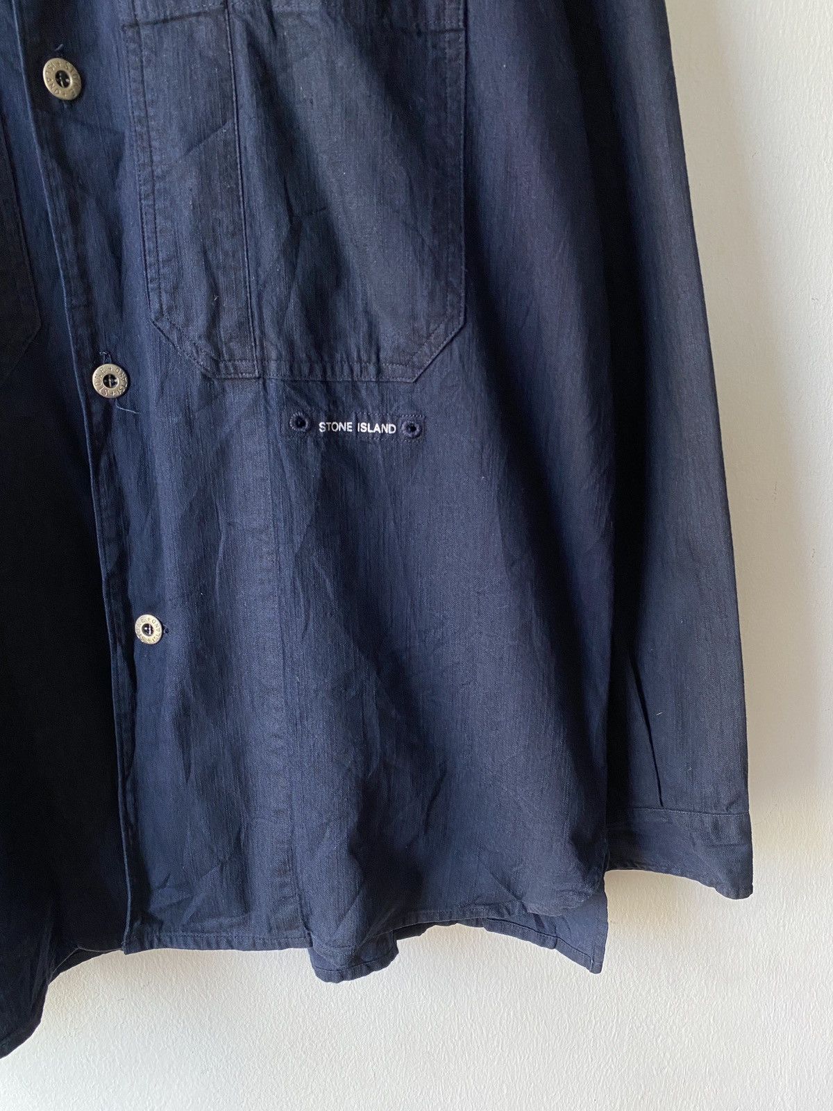 Stone Island 1990s - Vintage Stone Island Over Shirt Double Pocket Size US L / EU 52-54 / 3 - 7 Thumbnail