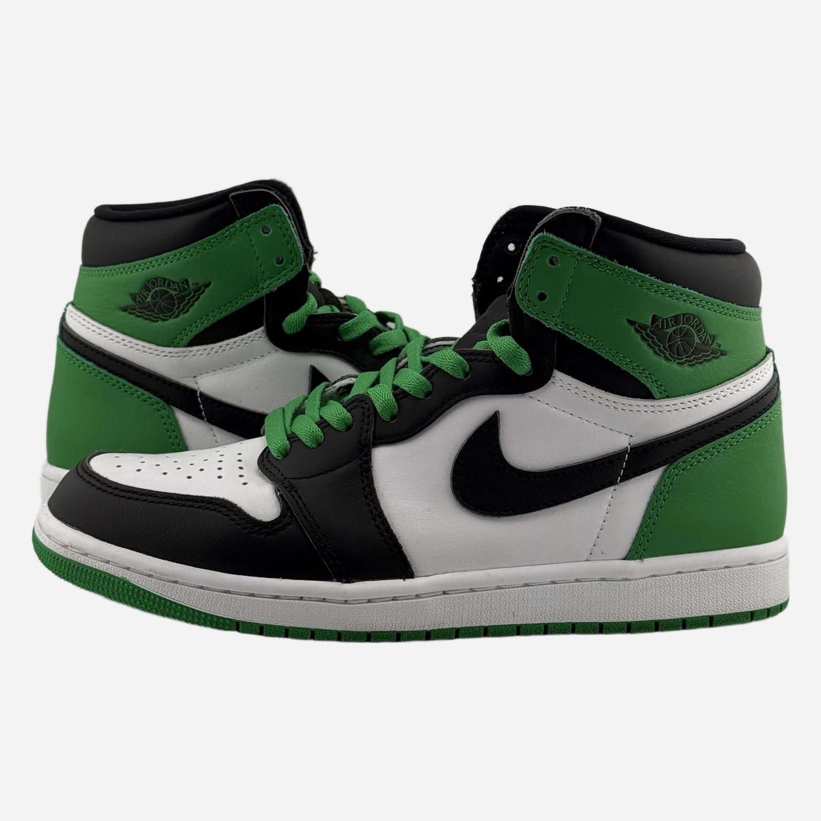 Nike Nike Air Jordan 1 Retro High Black/Green-White 8.5 Used Size US 8.5 / EU 41-42 - 1 Thumbnail