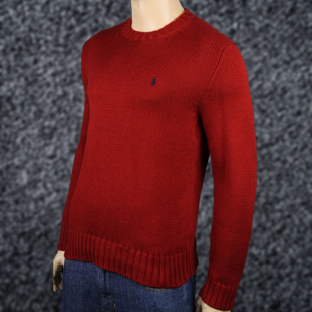 Polo Ralph Lauren Polo Ralph Lauren X-Large XL Red Crewneck Sweater Navy Pony NWT Size US XL / EU 56 / 4 - 1 Preview