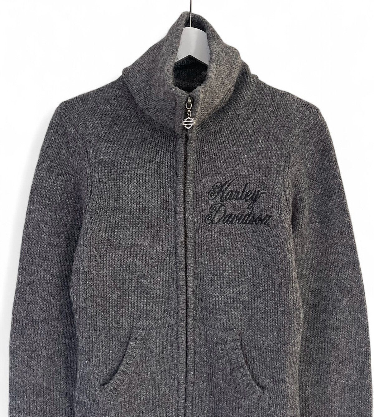 Harley Davidson × Vintage Harley-Davidson Logo Alpaca Wool Sweater Jumper Women's M Size M / US 6-8 / IT 42-44 - 3 Thumbnail