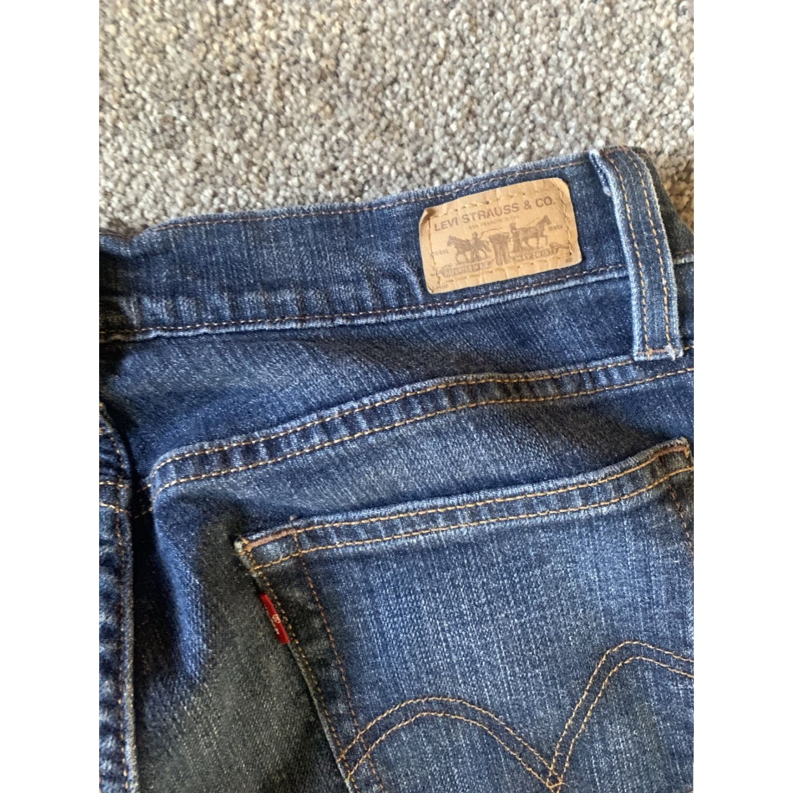 Levi's WOMENS Levi's 529 CURVY Bootcut BLUE Jeans 12 M 34x30 - Levi's Jeans Womens Bootcut 529 Medium Denim 9" Rise 30" Inseam Size 24" / US 00 / IT 34 - 6 Thumbnail